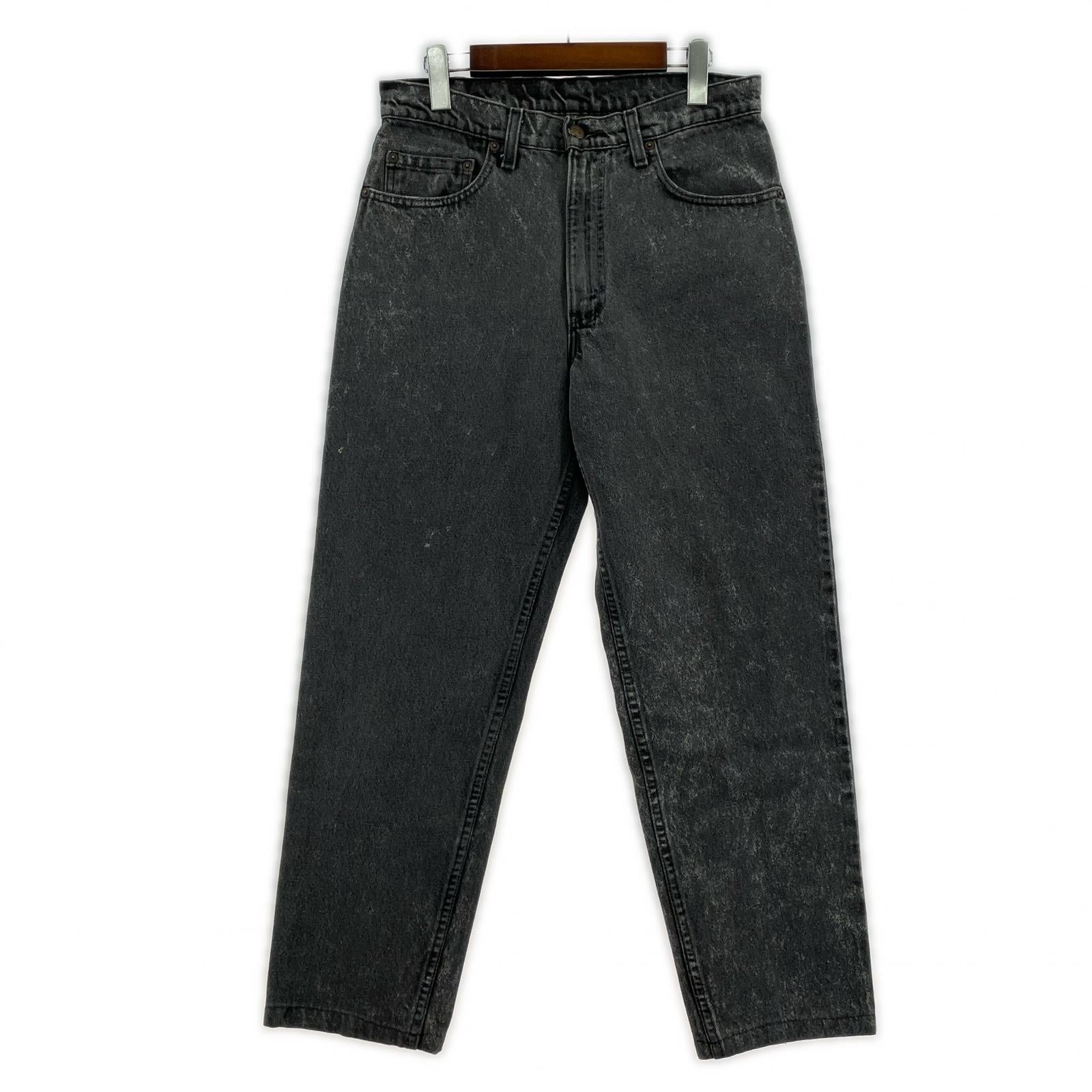 デニムパンツ 550 black denim pants 後染めブラック 32 ブラック
