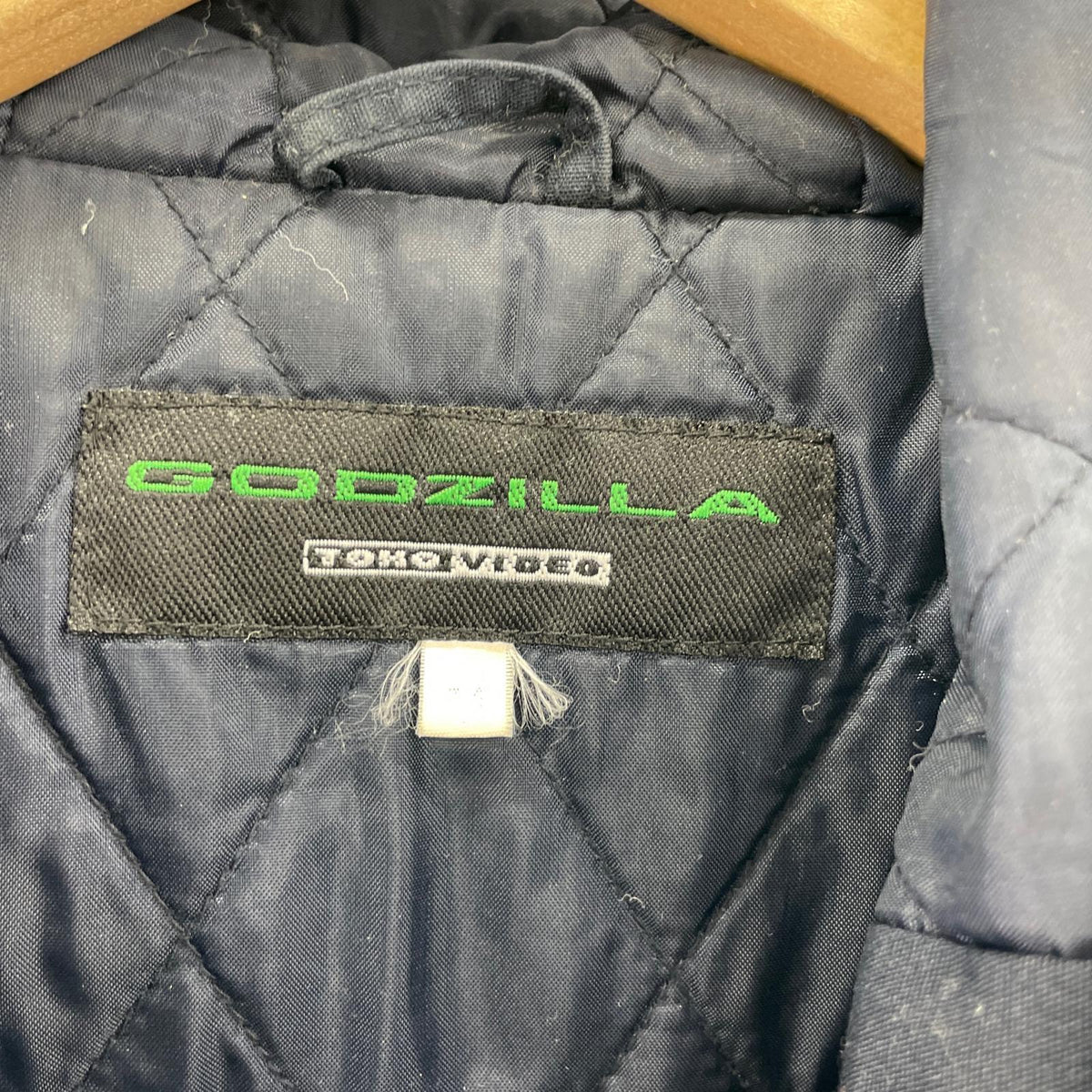 ジャケット 90s GODZILLA PADDED HOODIE JACKET M