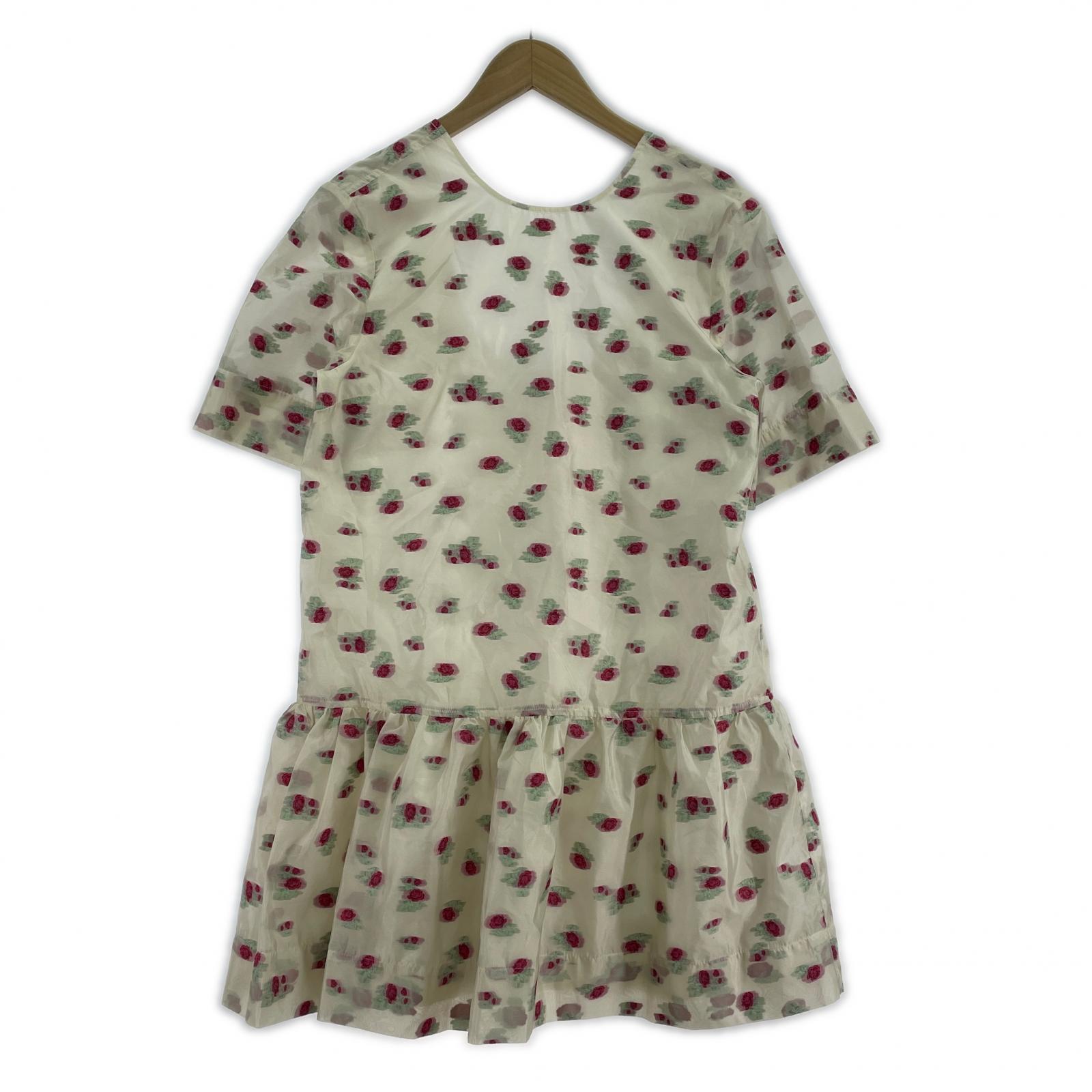 ワンピース Organza Jacquard Open-back Mini Dress