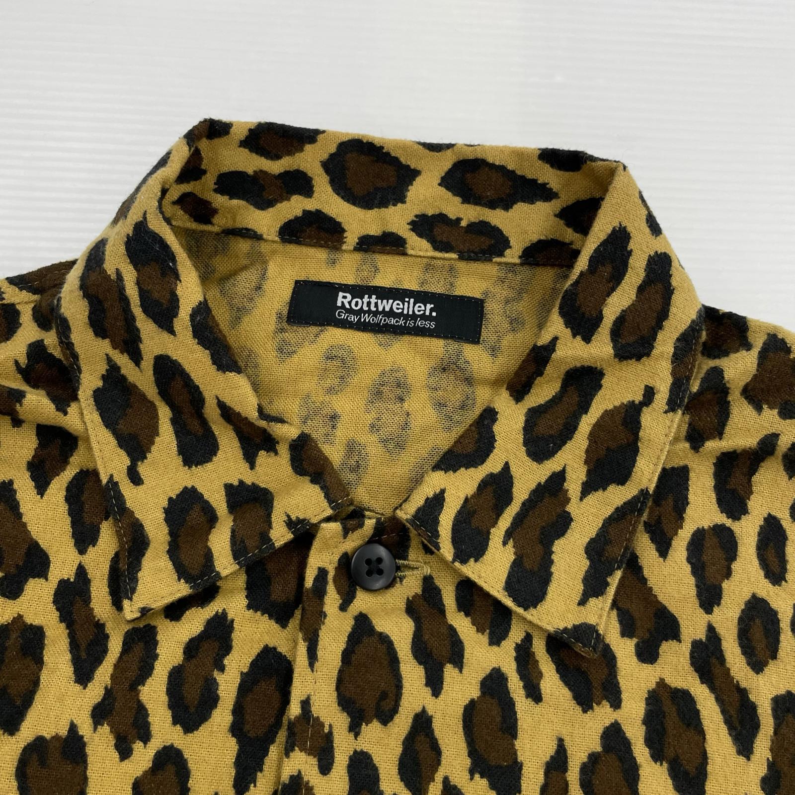 長袖シャツ R9 LEOPARD SHIRT S ブラウン