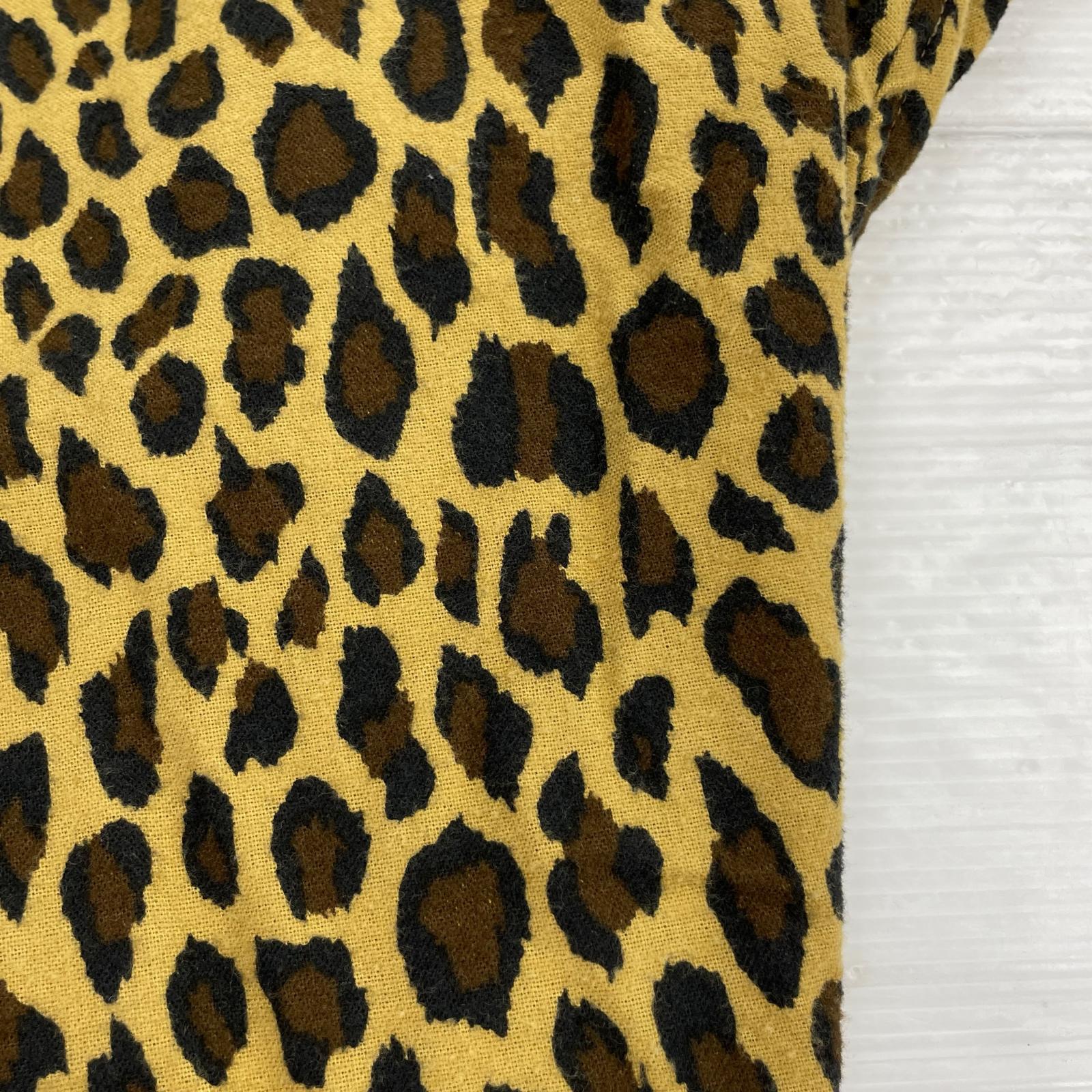 長袖シャツ R9 LEOPARD SHIRT S ブラウン