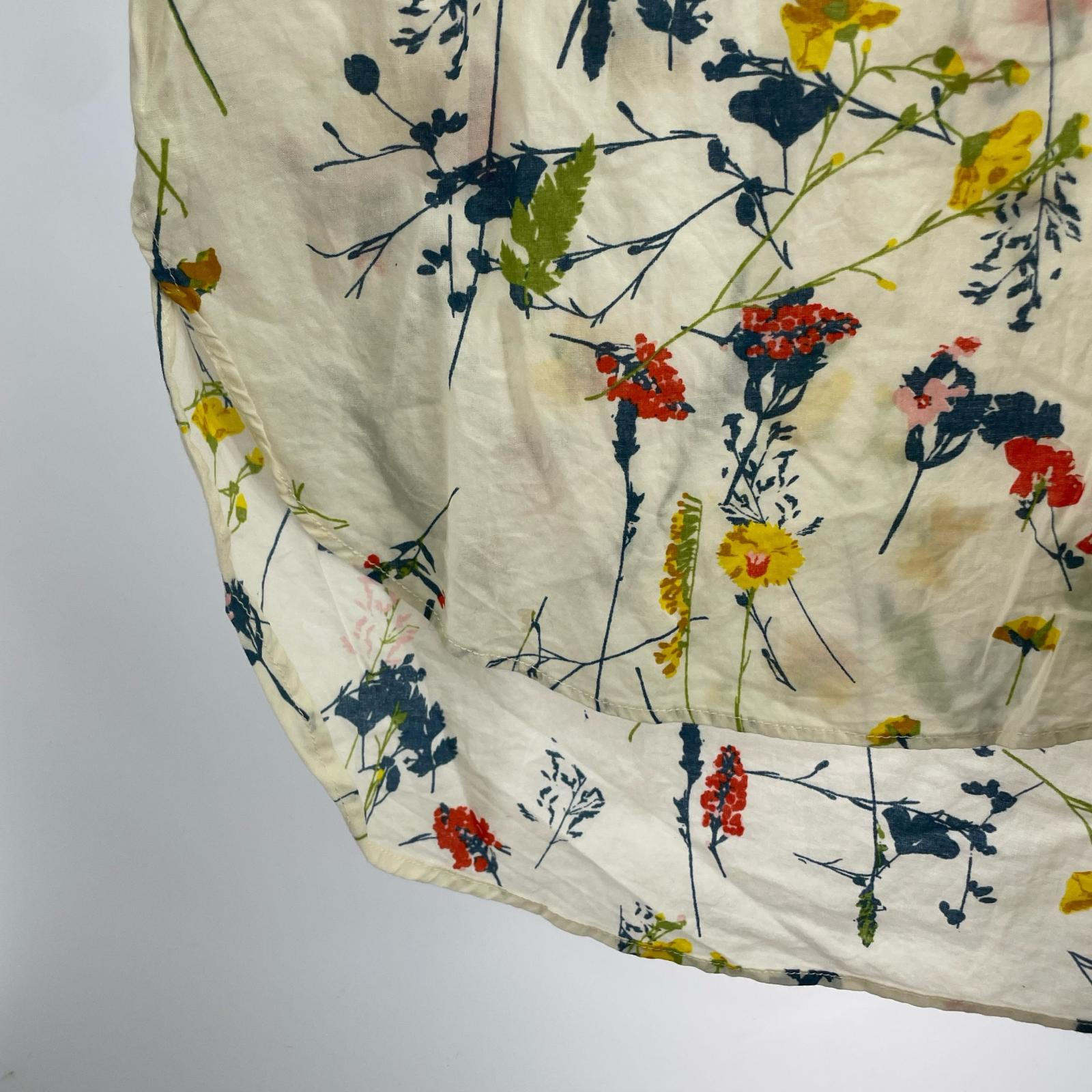 長袖シャツ Needles Ascot Collar EDW Shirt XS 花柄 ベージュ