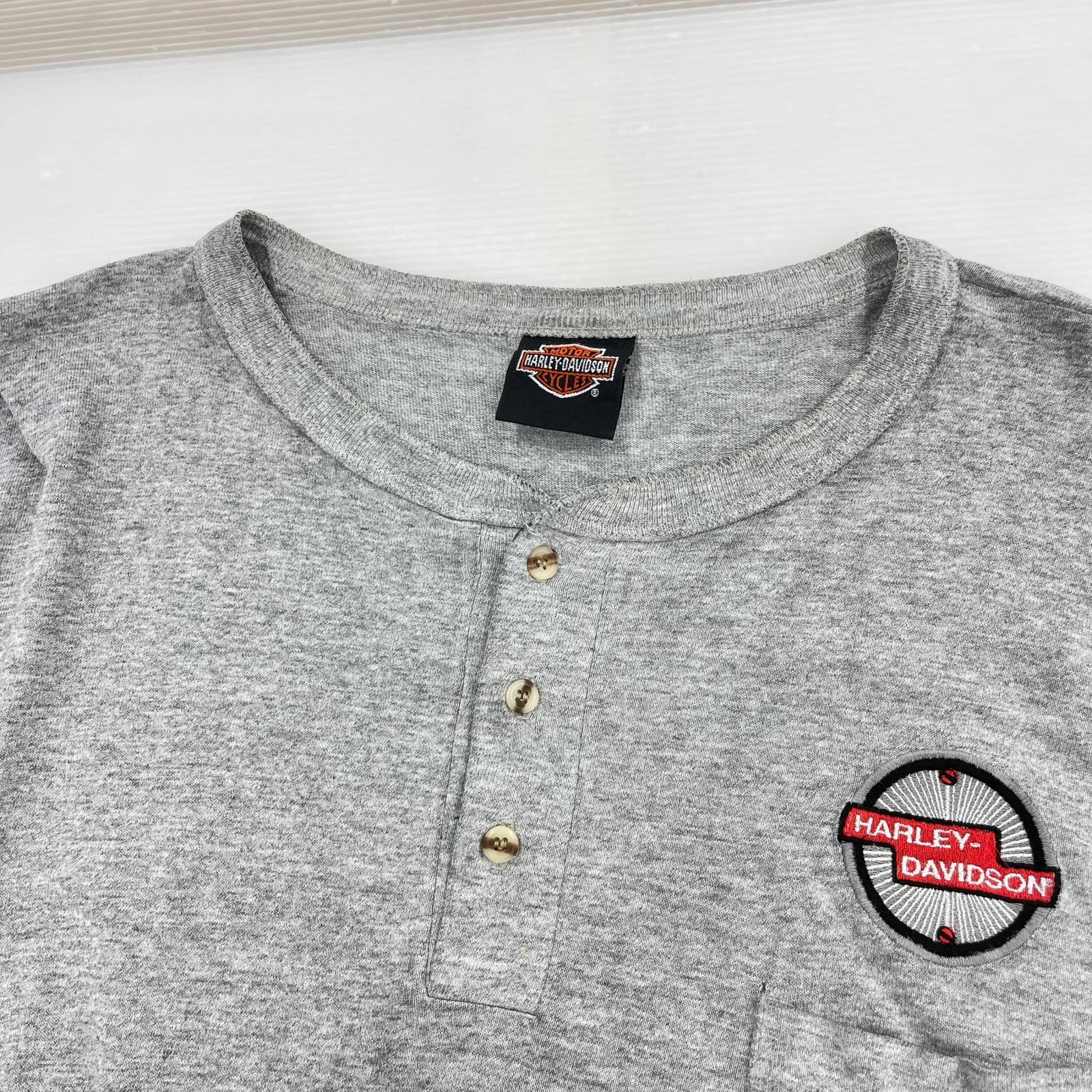 半袖Ｔシャツ 90s USA製　ヘンリーネック グレー