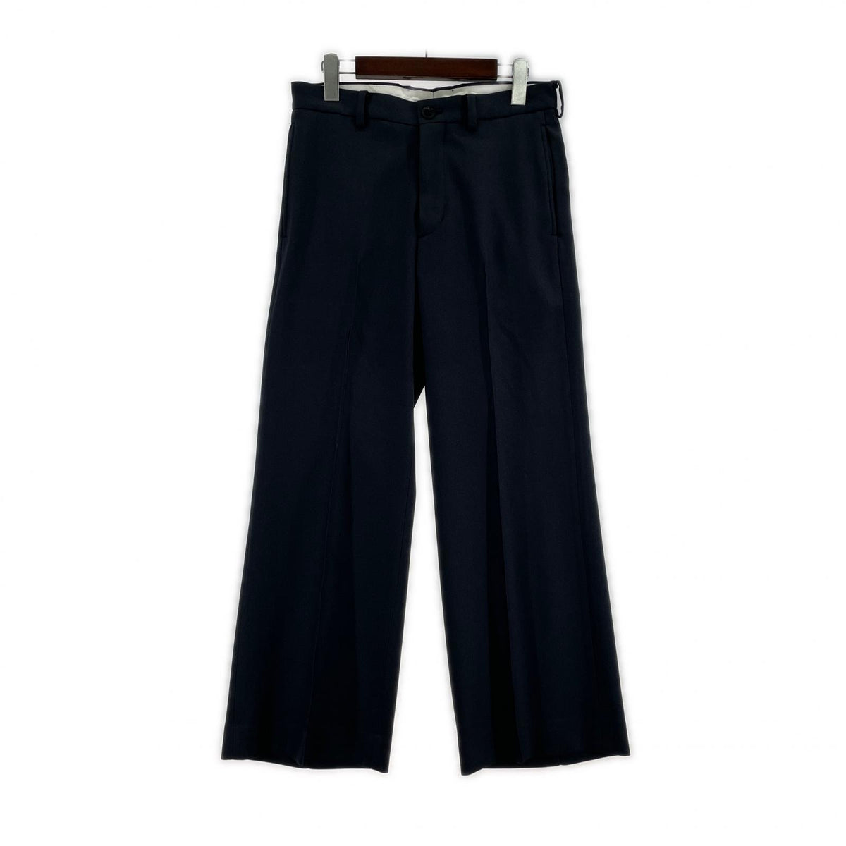 パンツ 24SS ワイドフレア スラックス グレー S ネイビー