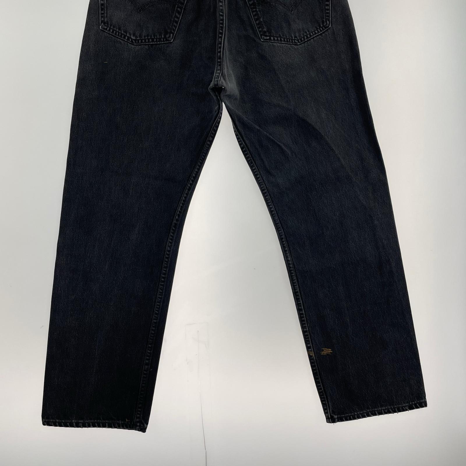 デニムパンツ 501 black denim pants USA 後染め 38 ブラック