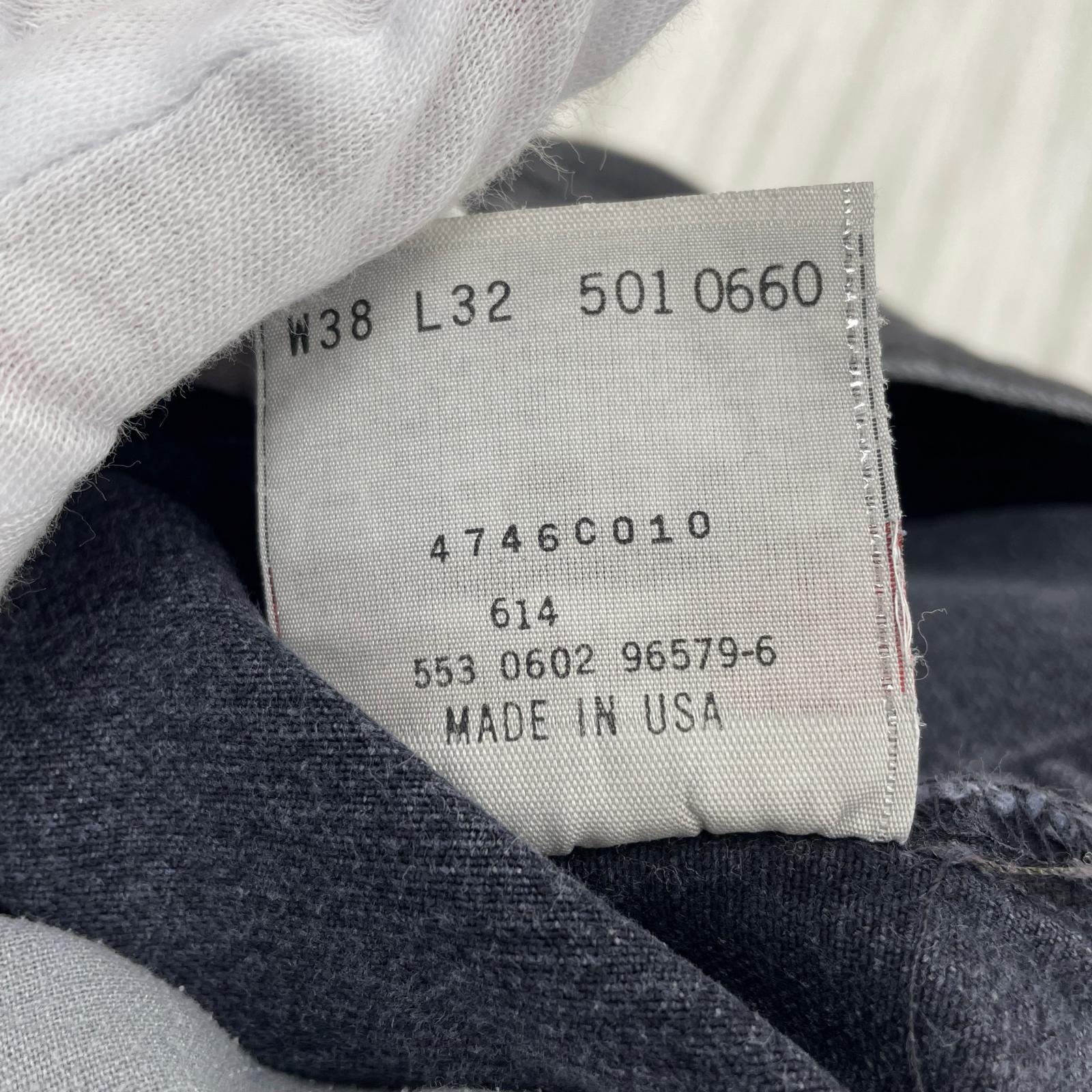 デニムパンツ 501 black denim pants USA 後染め 38 ブラック