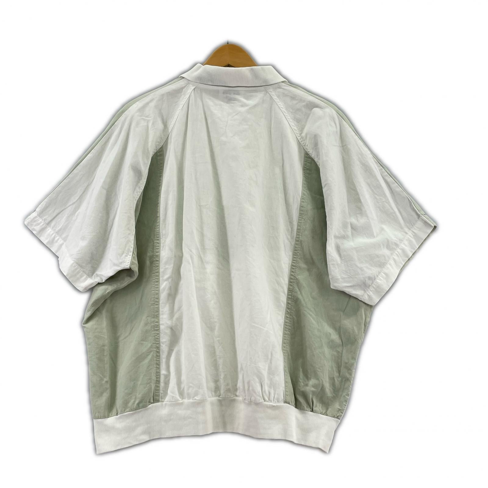 ポロシャツ 80s S/S 切替ドルマンポロシャツ 緑 M M グリーン