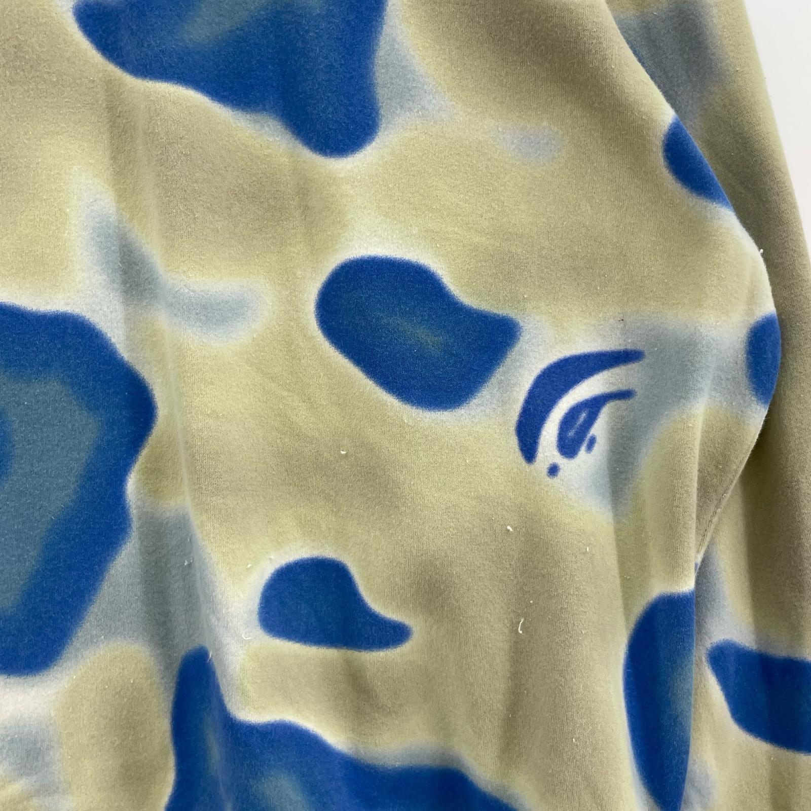 スウェット LIQUID CAMO BAPE STARELAXED FIT CREWNECK ベージュ