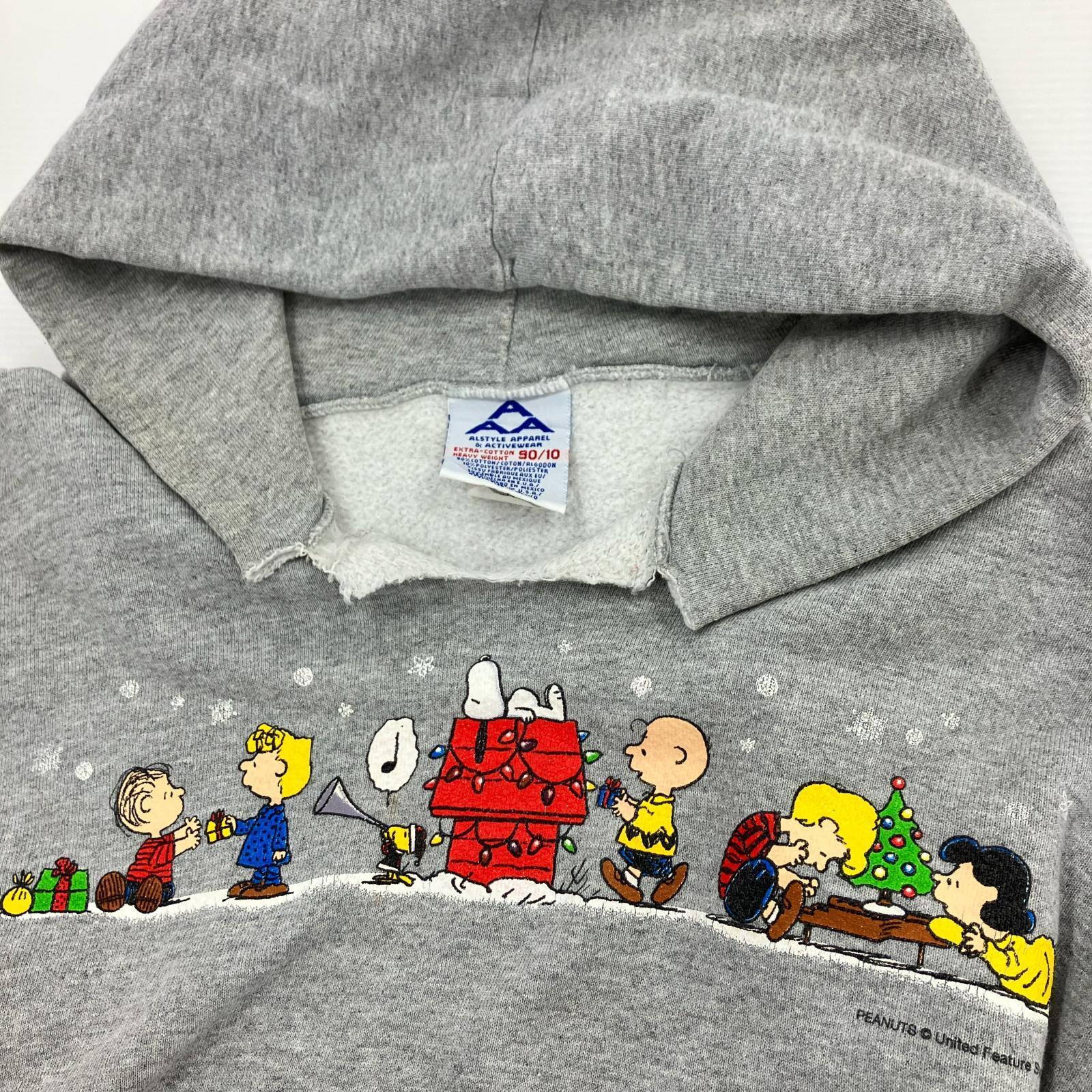 パーカー 90s/USA製/PEANUTS/グレー L グレー