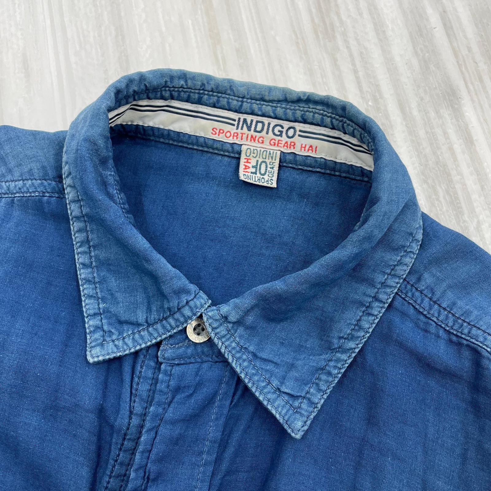半袖シャツ HAI SPORTING GEAR インディゴシャツ M ブルー