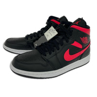 スニーカー JORDAN1 MID 黒ﾋﾟﾝｸ 27cm (US9 UK8 1/2 EU44) ブラック