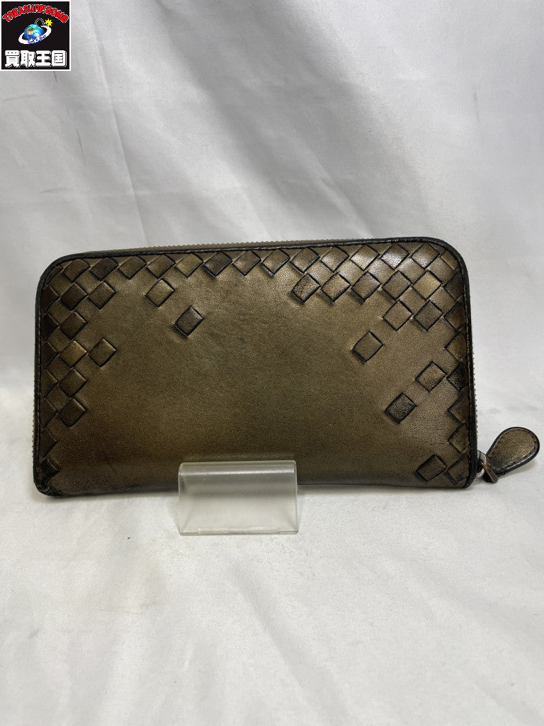 BottegaVeneta 編み込み ラウンドジップ