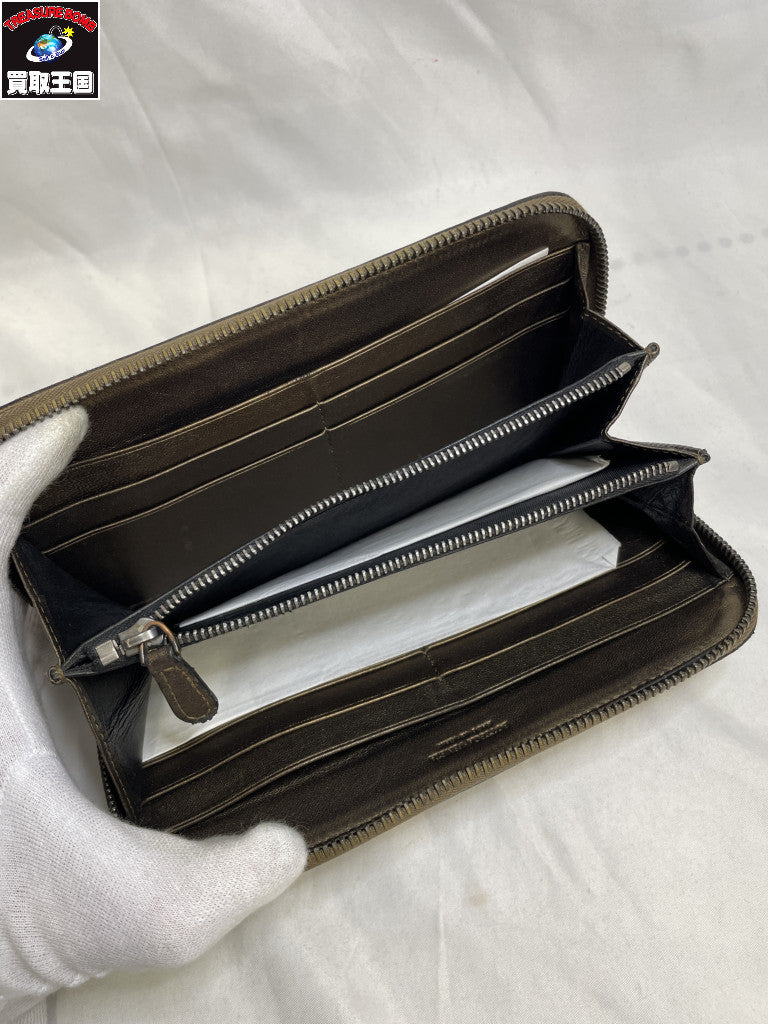 BottegaVeneta 編み込み ラウンドジップ