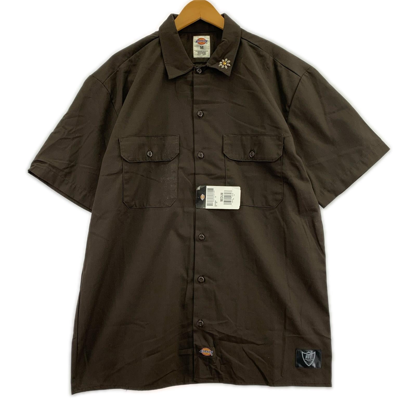 半袖シャツ STANDARD CALIFORNIA×Dickies Short Sleeve Work Shirt Flower 茶 M ブラウン