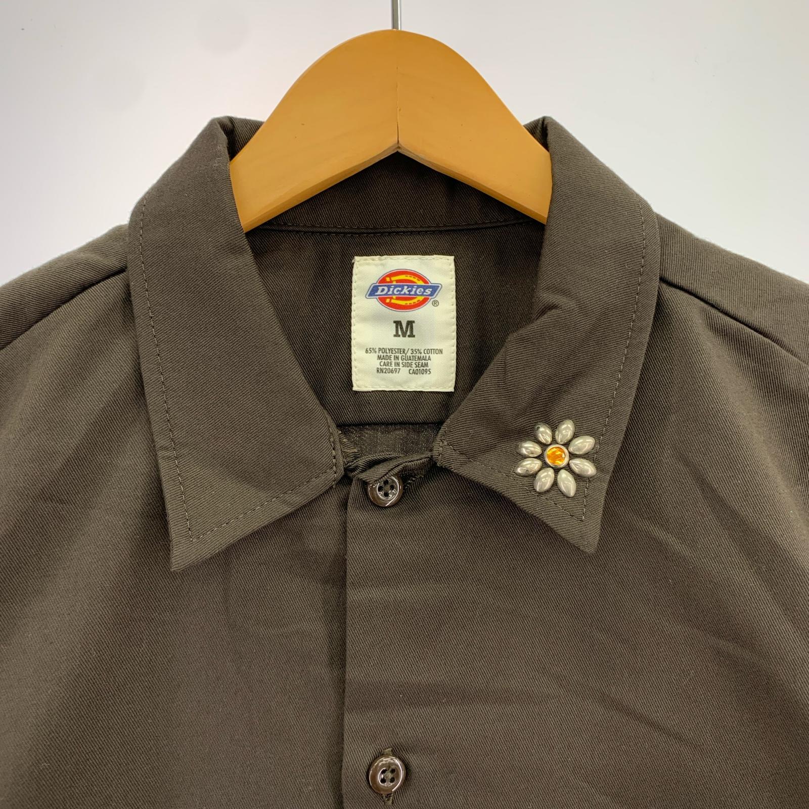 半袖シャツ STANDARD CALIFORNIA×Dickies Short Sleeve Work Shirt Flower 茶 M ブラウン