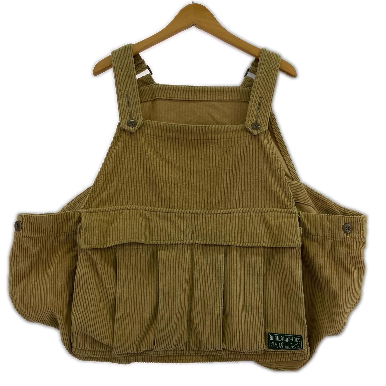 長袖シャツ BROWN by 2-tacs コーデュロイベスト B18-V001 キャメル ブラウン