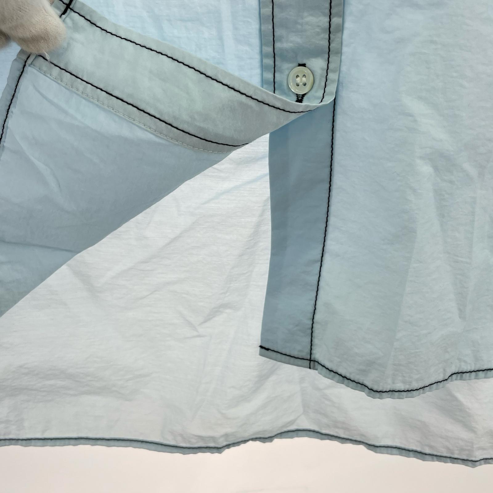 長袖シャツ CITYSHOP WASHER TAFFETA シャツ 水色