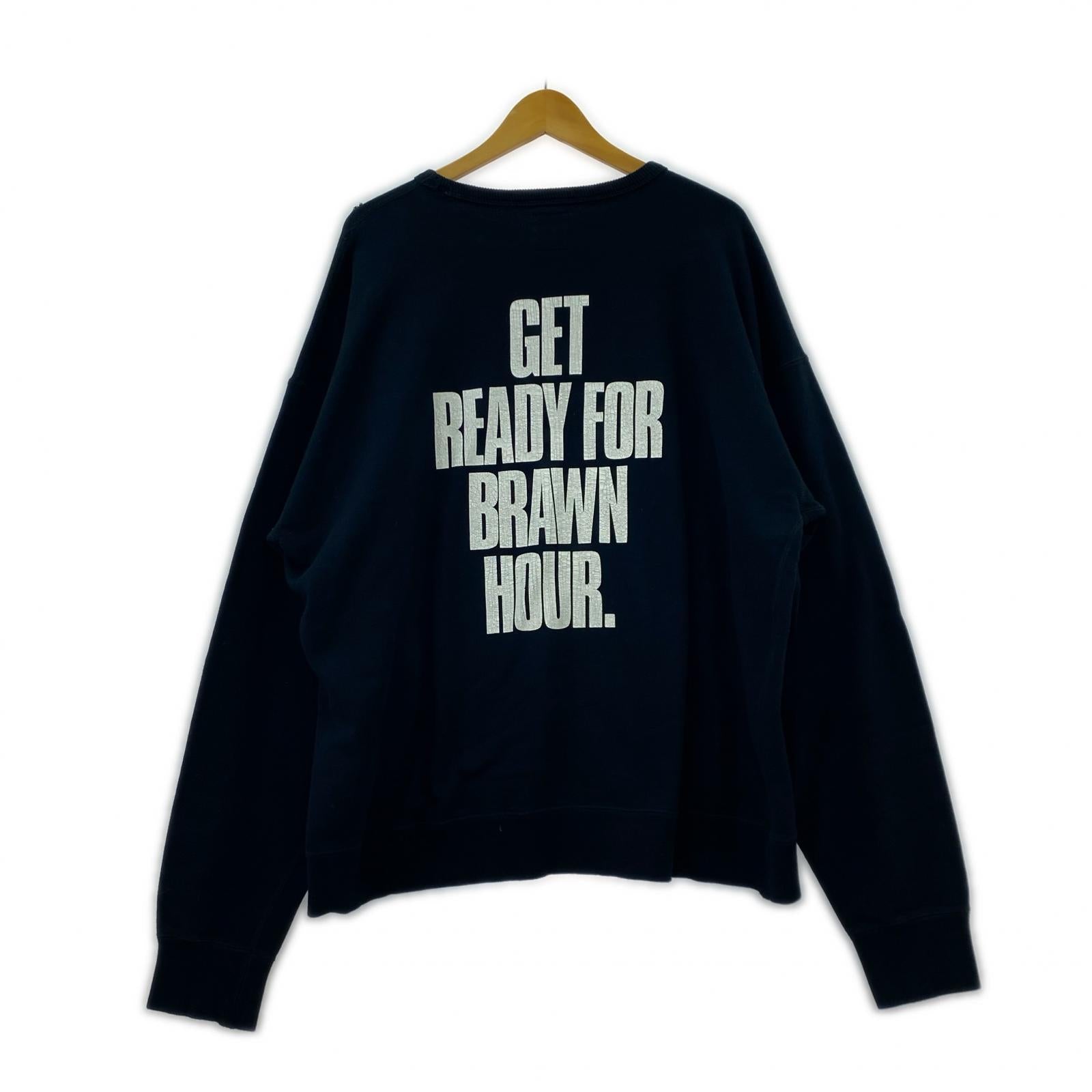 スウェット BRAWN 加工スウェット 黒 (XL) ブラック