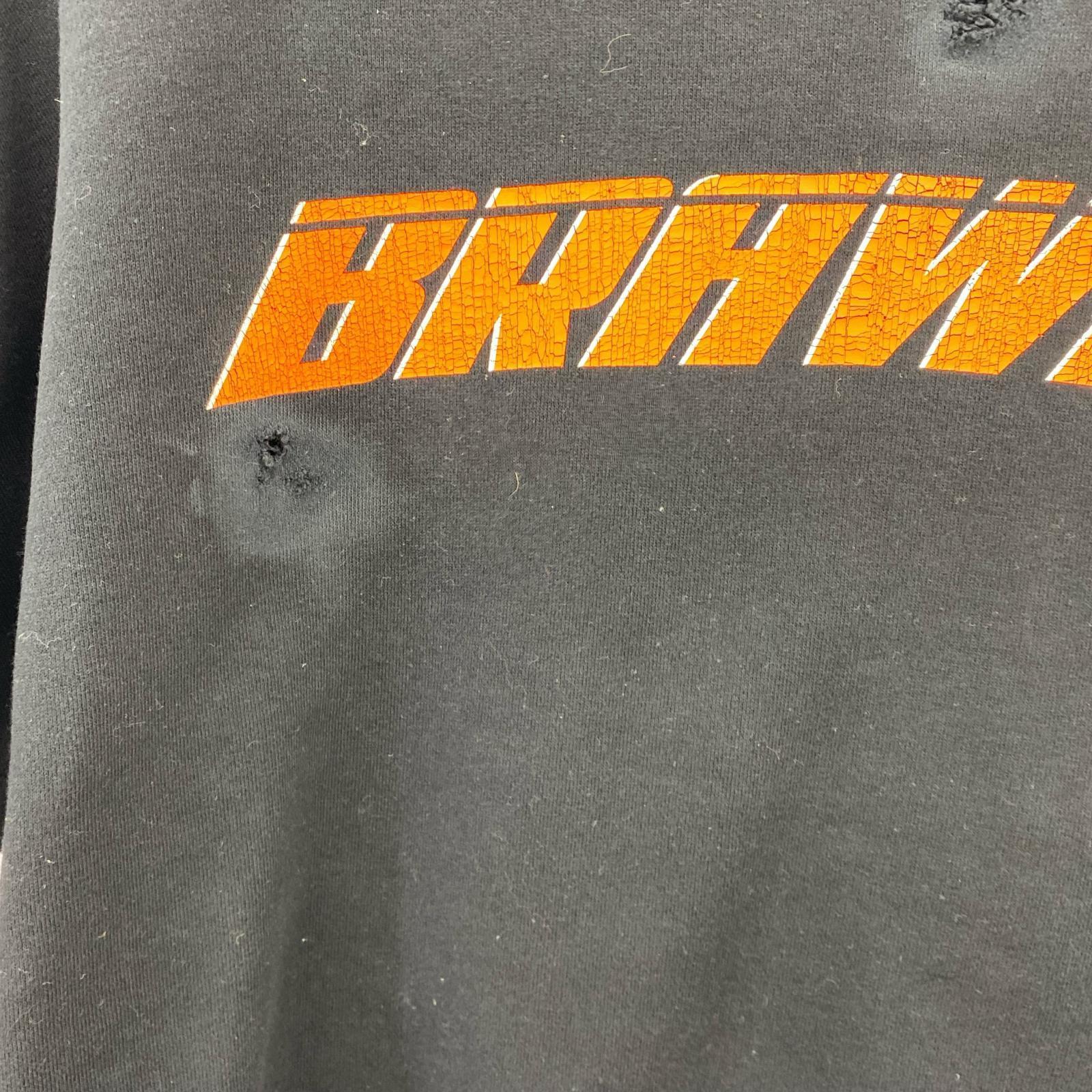 スウェット BRAWN 加工スウェット 黒 (XL) ブラック