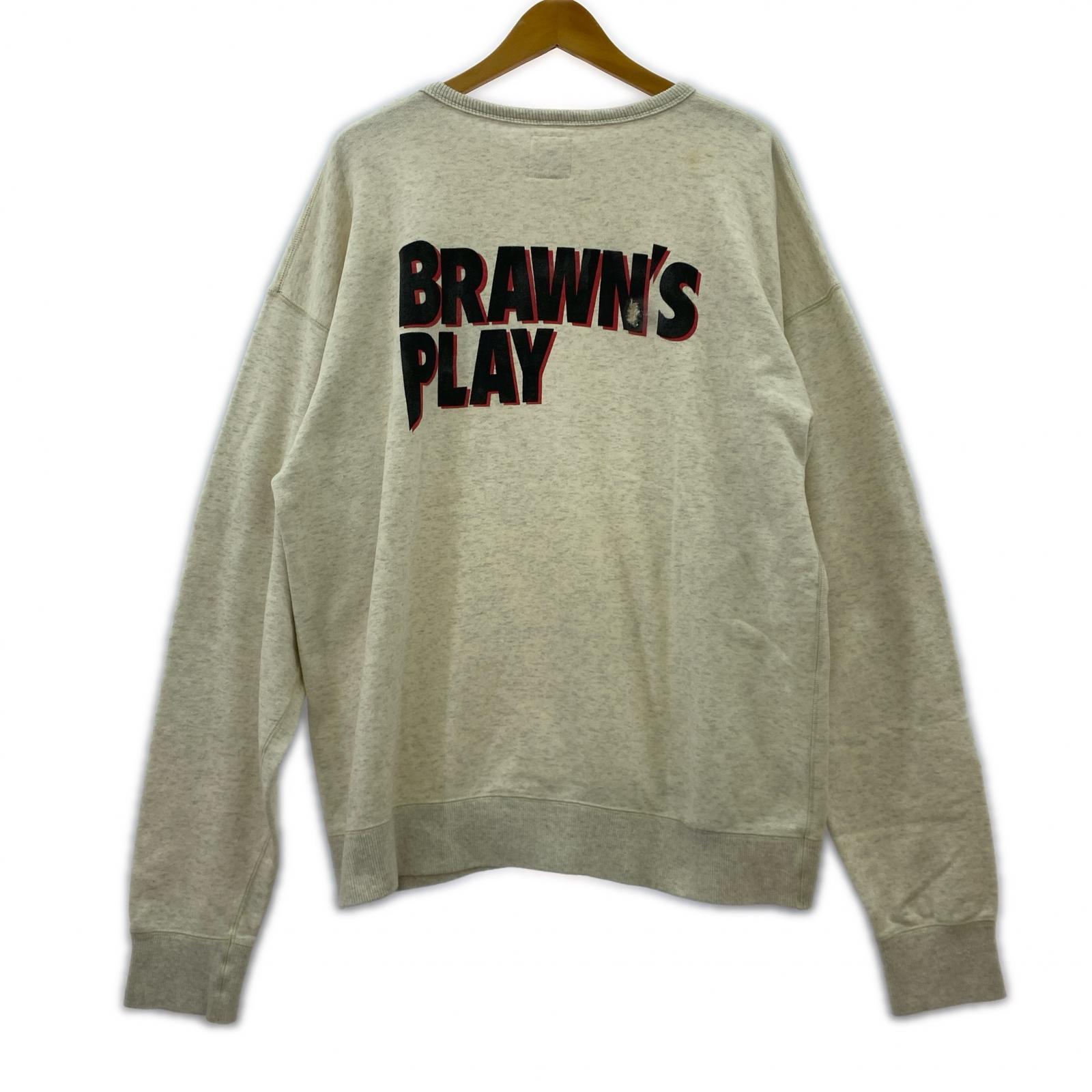 スウェット BRAWN 加工スウェット アイボリー L