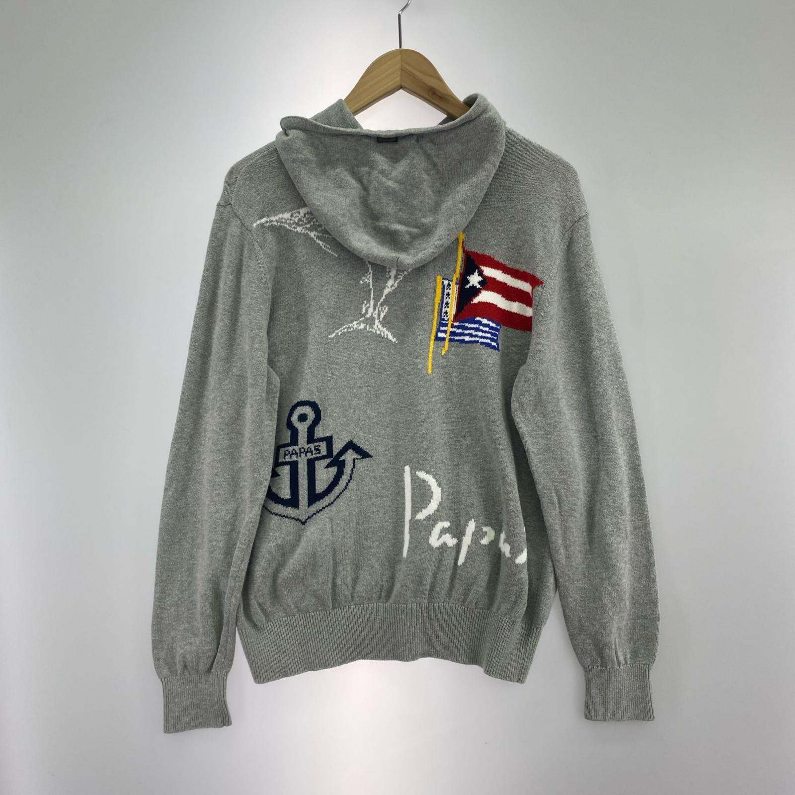 パーカー papas ﾊﾟｰｶｰ ｸﾞﾚｰ (S) S グレー