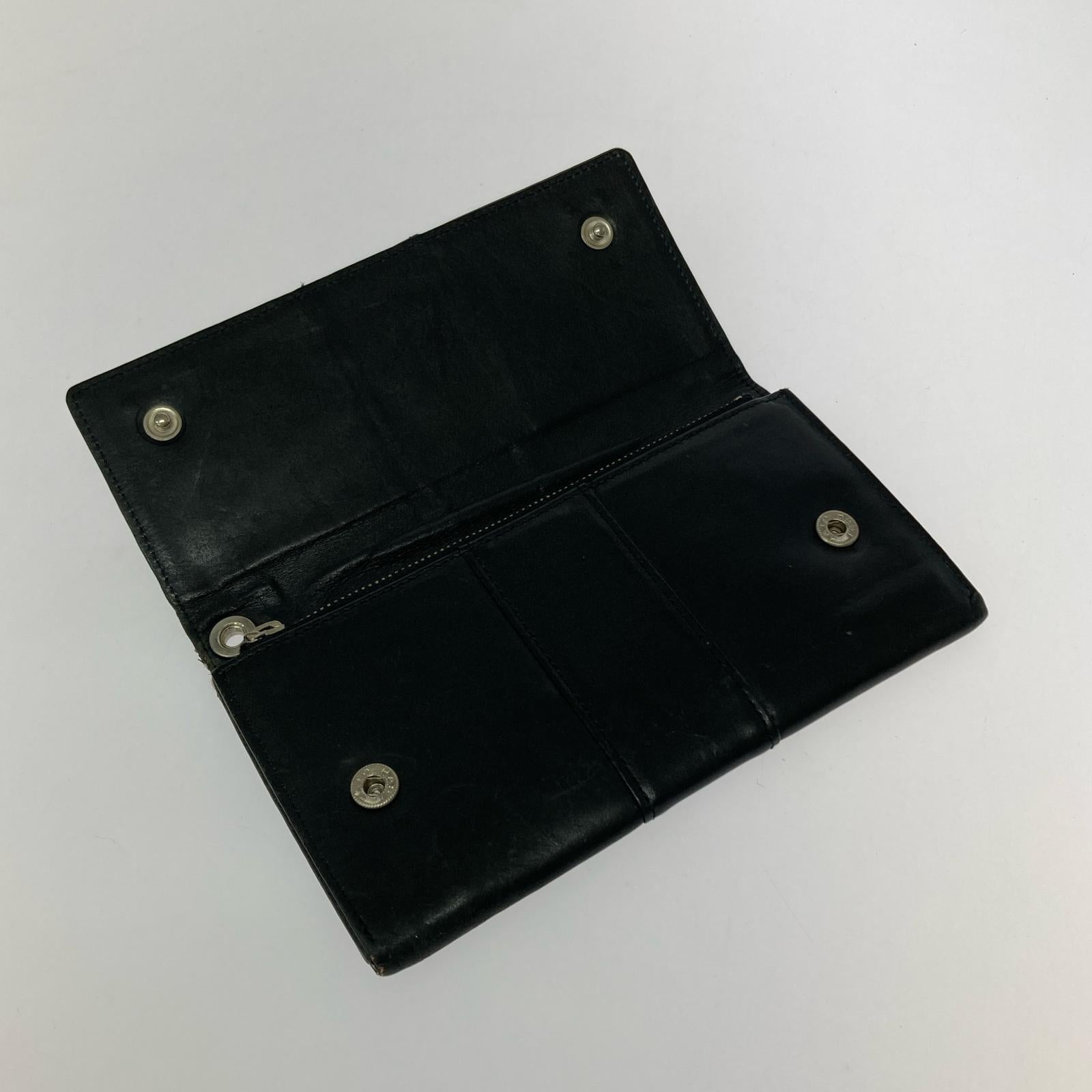 長財布 スタースタッズ バイカ―ウォレット ブラック