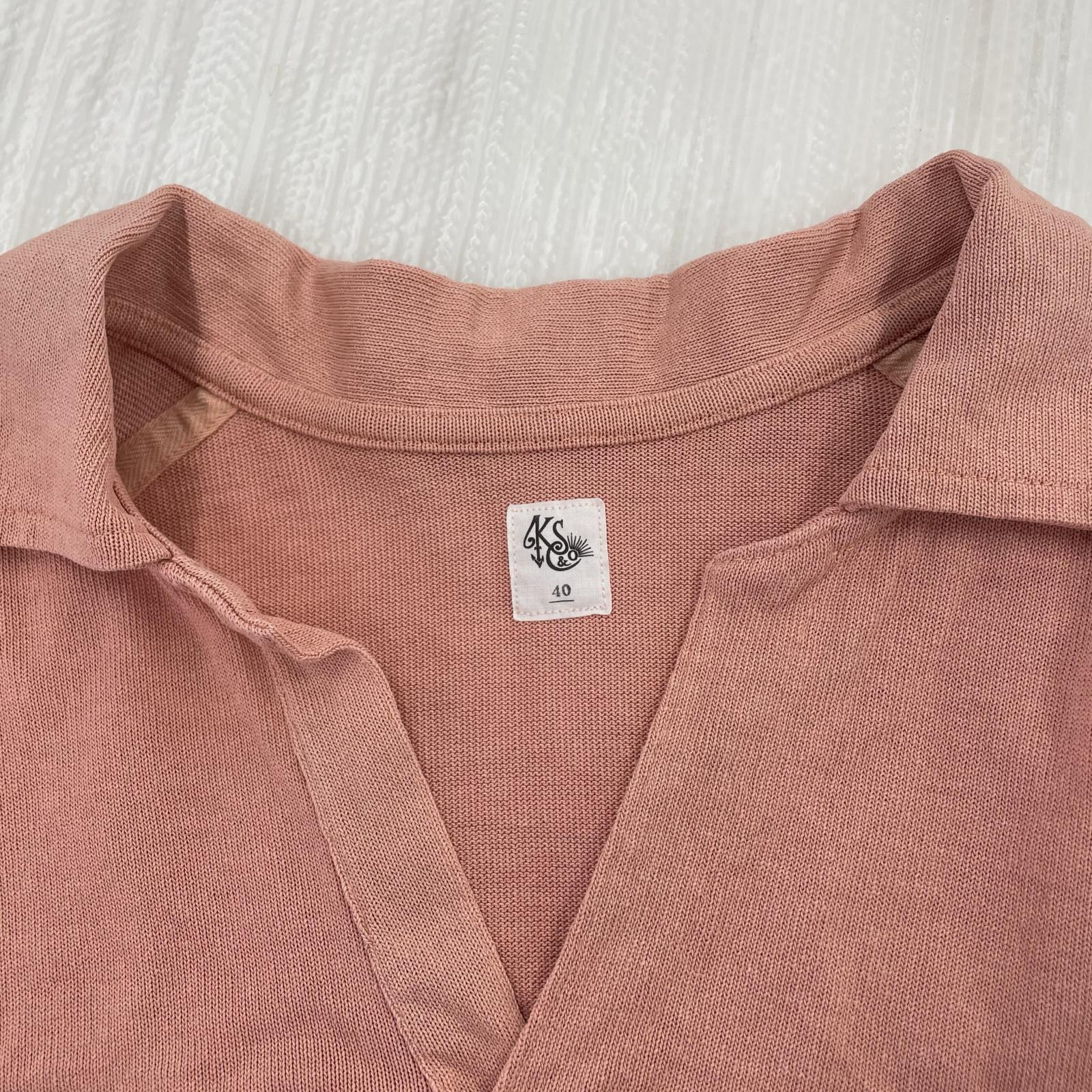ポロシャツ Kaptain Sunshine S/S skipper shirt size40 ピンク 40