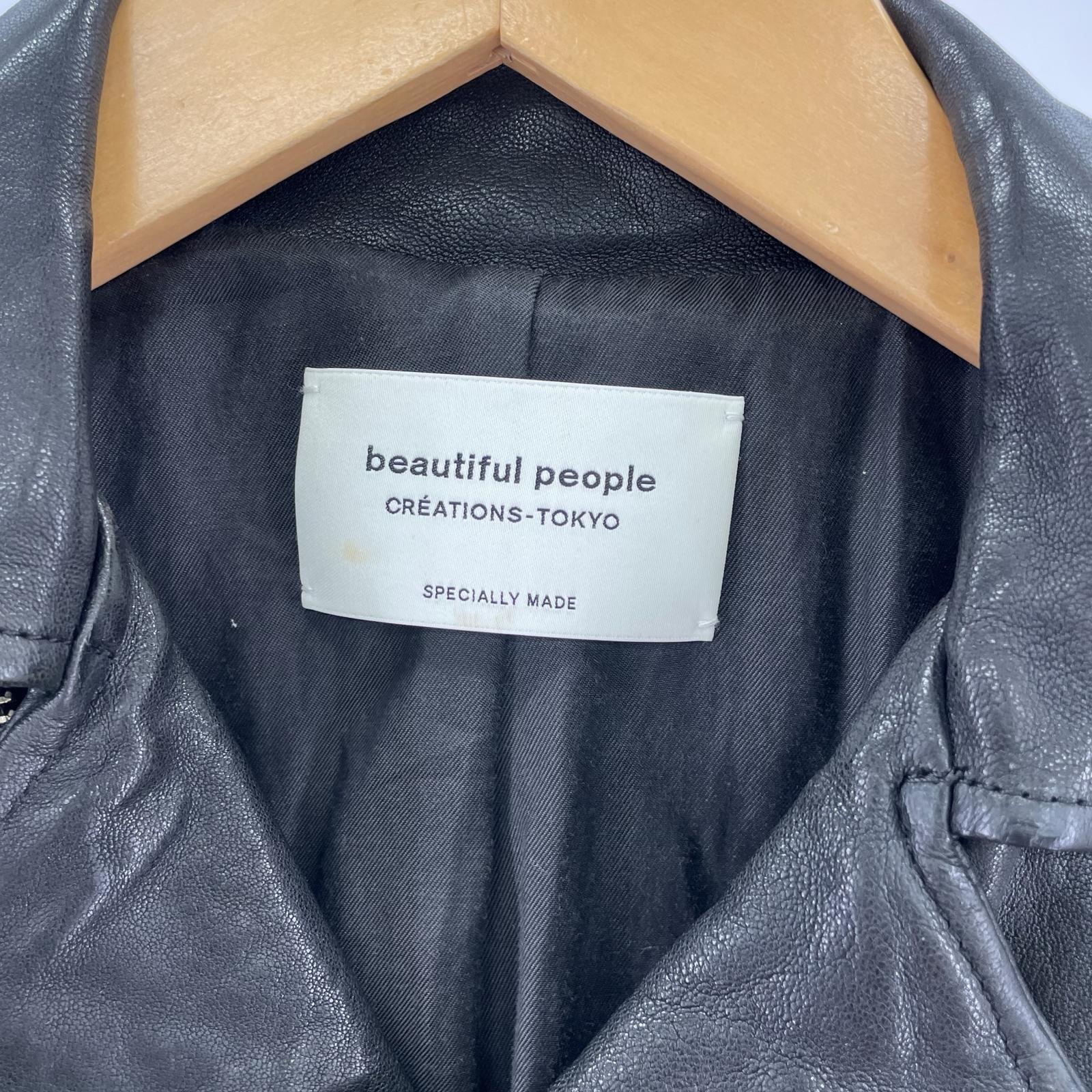 ライダースジャケット shrink leather riders jacket/130/BLK ブラック