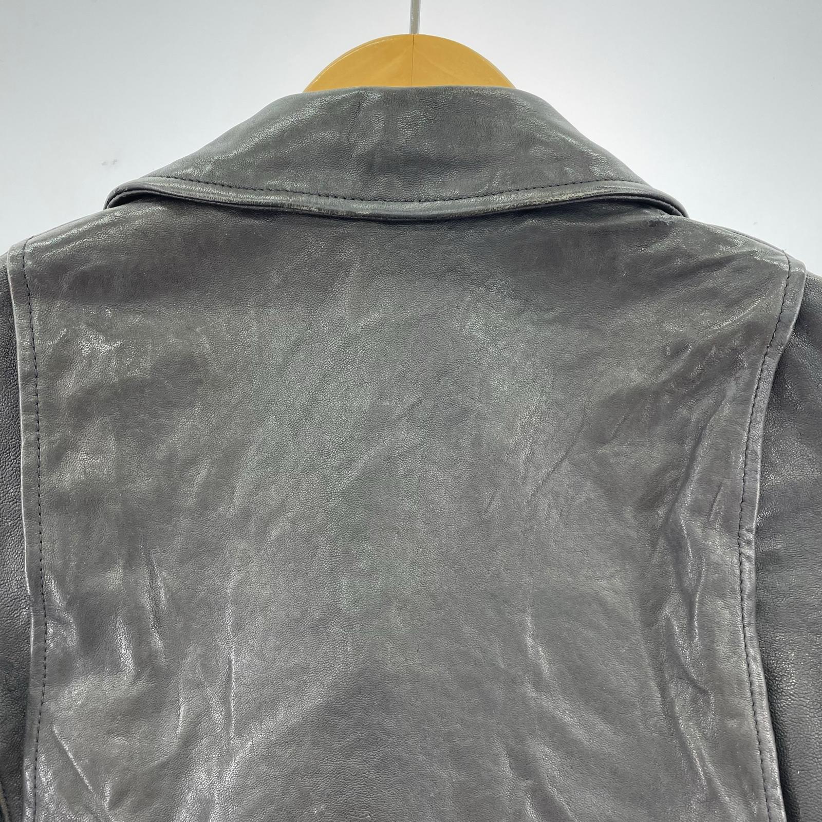 ライダースジャケット shrink leather riders jacket/130/BLK ブラック