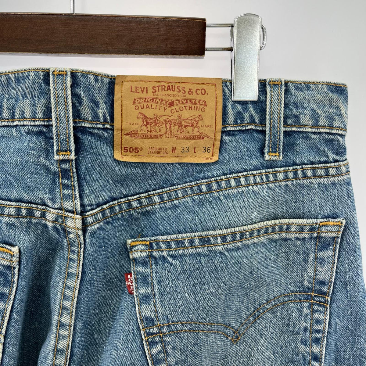 デニムパンツ 90s 505 USA製 ﾀﾞﾒｰｼﾞ ｻｯｸｽ