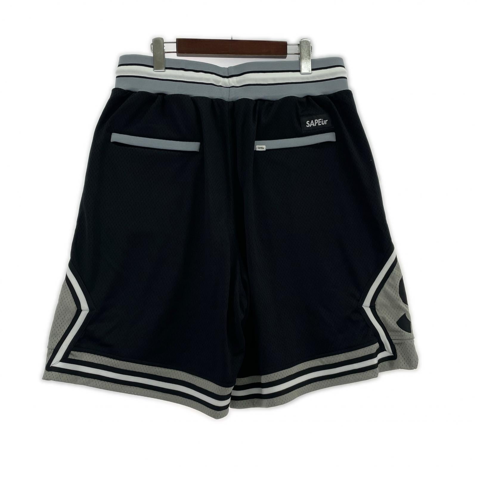 ショートパンツ SAPeur BASKET SHORTS Black バスケットショーツ XXL 黒 ブラック