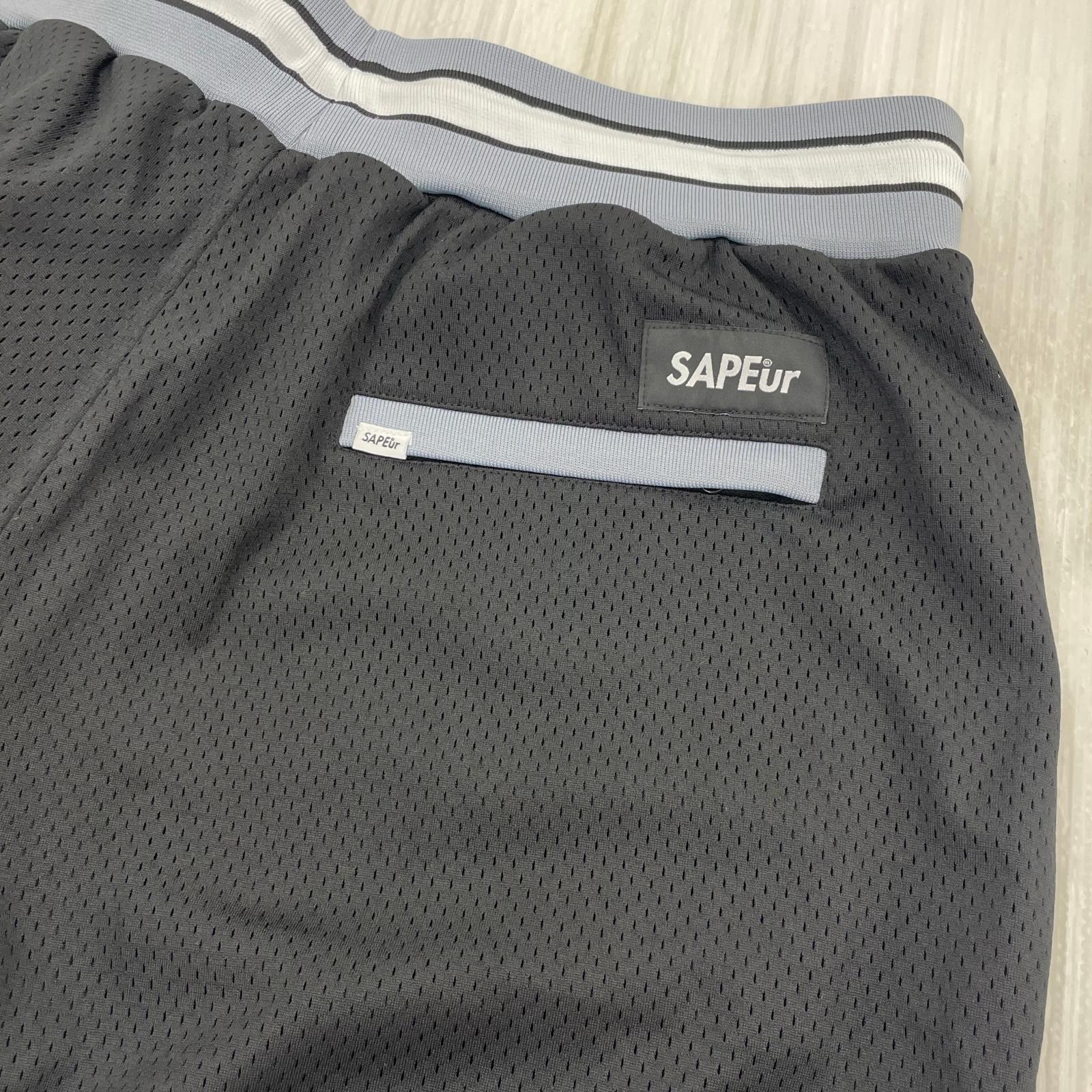ショートパンツ SAPeur BASKET SHORTS Black バスケットショーツ XXL 黒 ブラック