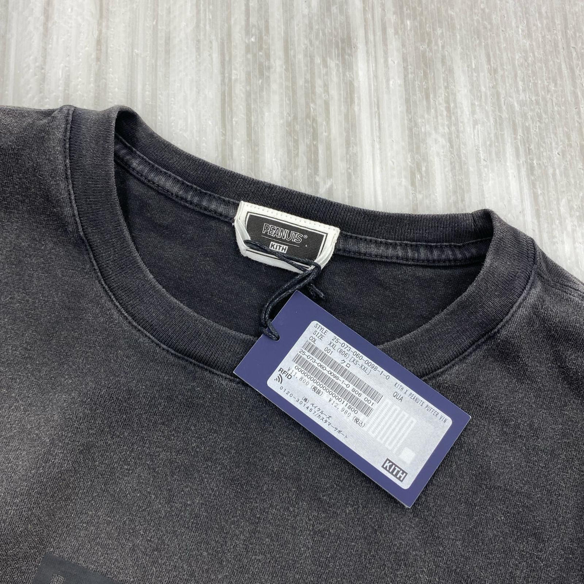 半袖Ｔシャツ KITH×PEANUTS 25SS Puffer Vintage Tee Black XXL ブラック