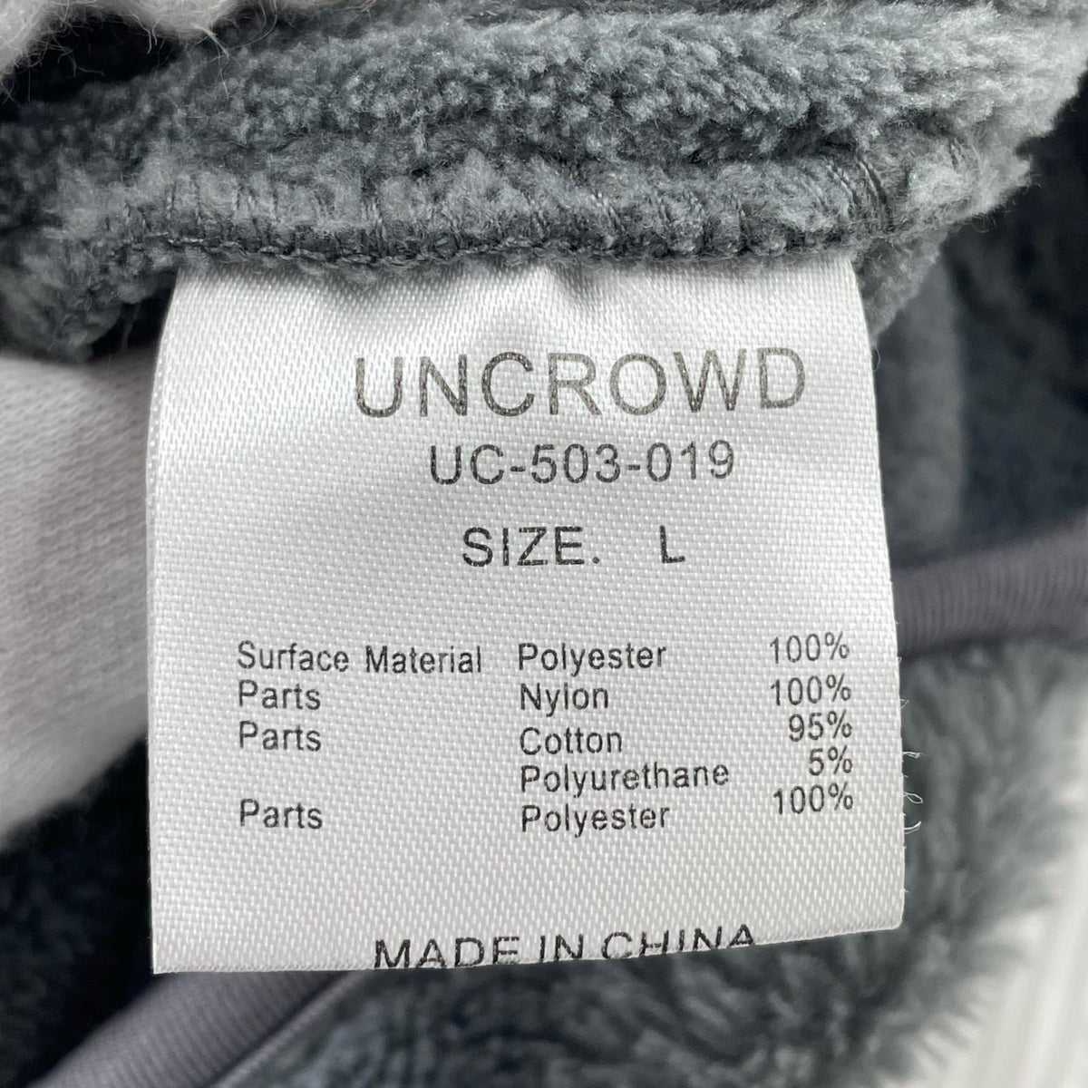 ジャケット UNCROWD CYCLE TOGS ｽﾅｯﾌﾟﾌﾘｰｽ L L グレー