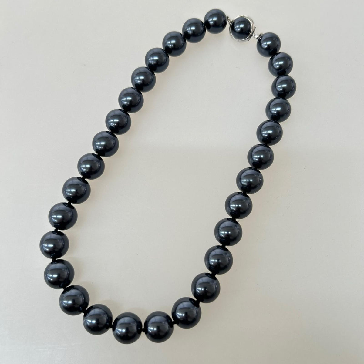 ネックレス 黒真珠 13ｍｍ ブラック