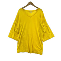 半袖Ｔシャツ 5分袖ﾄﾞﾙﾏﾝｽﾘｰﾌﾞｶｯﾄｿｰ 黄 S S