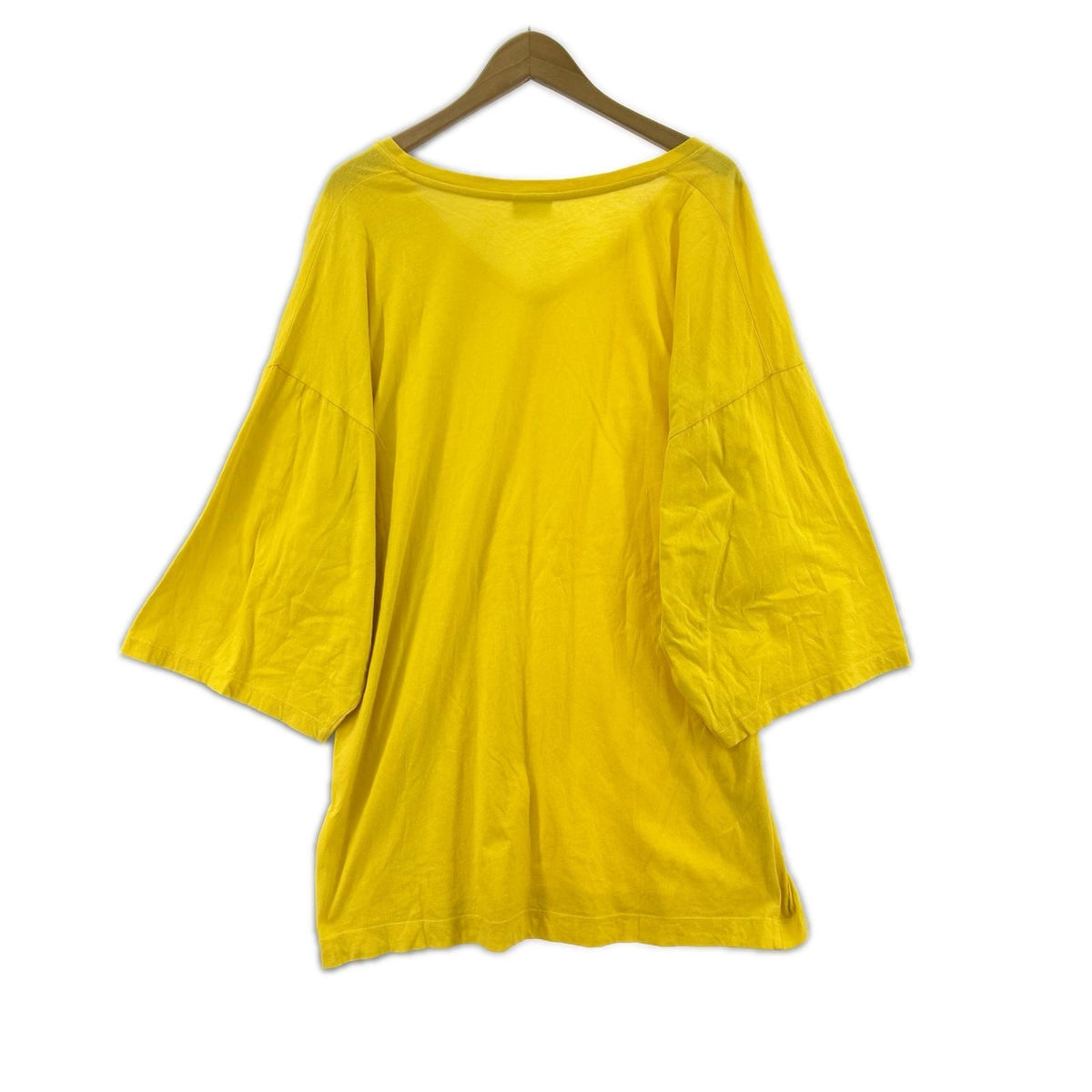 半袖Ｔシャツ 5分袖ﾄﾞﾙﾏﾝｽﾘｰﾌﾞｶｯﾄｿｰ 黄 S S