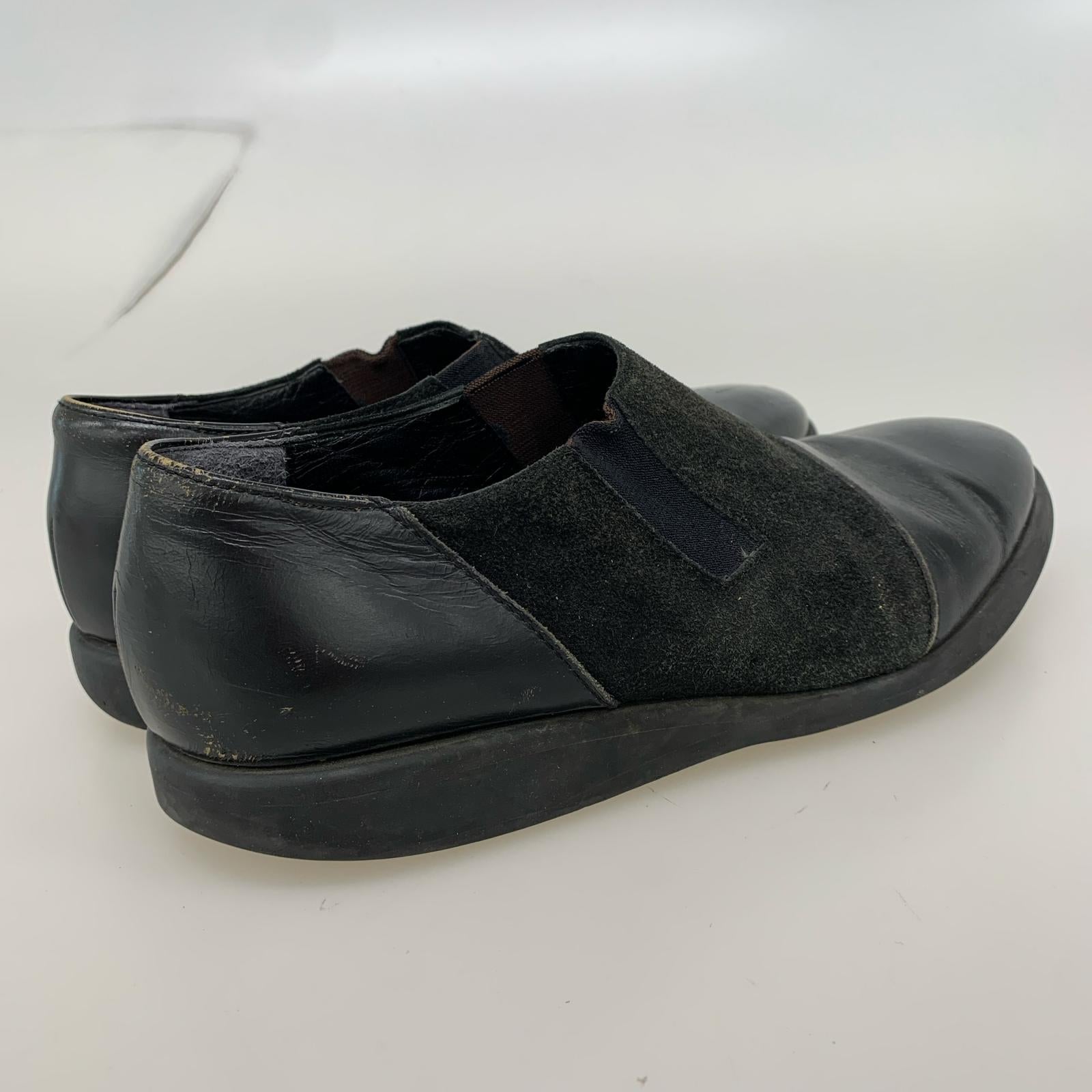 シューズ HOMME 切替レザーシューズ　黒 ブラック
