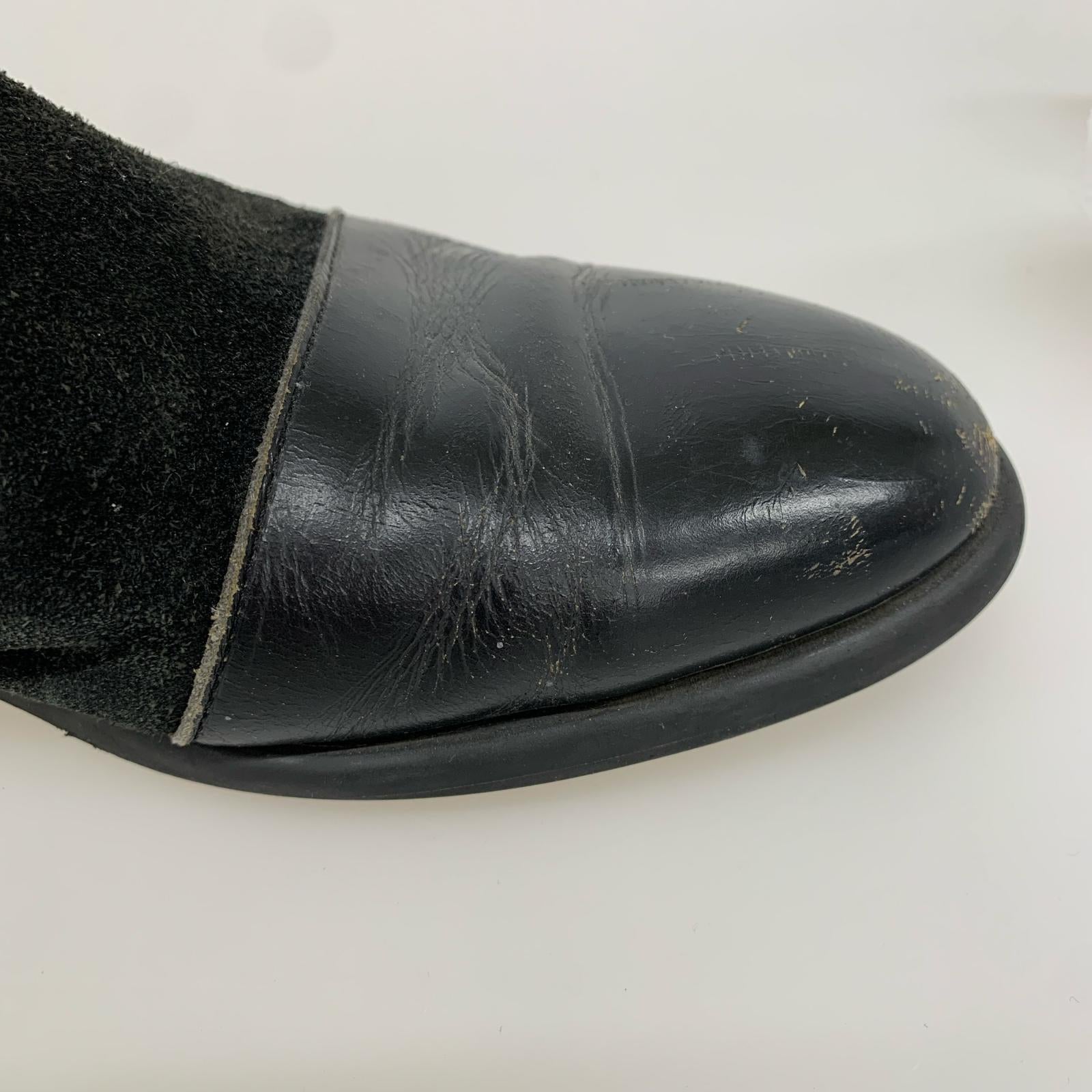 シューズ HOMME 切替レザーシューズ　黒 ブラック