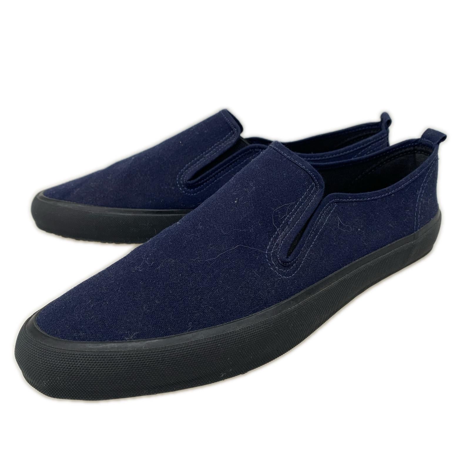 シューズ HOMME PLUS スリッポン　紺 26cm (US8 UK7 1/2 EU42)