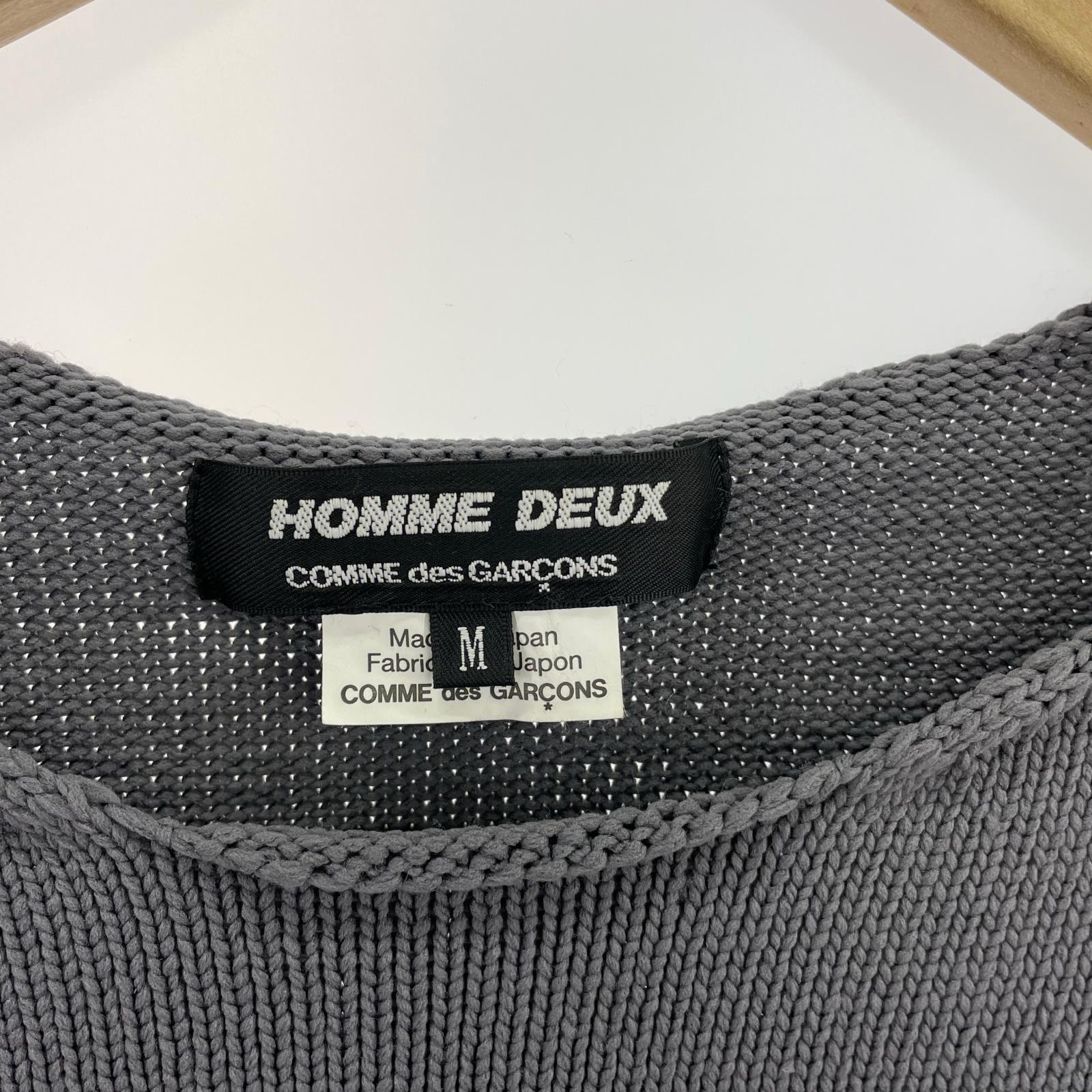 その他トップス COMME des GARCONS HOMME DEUX サイドジップニット M DM-N509 M グレー