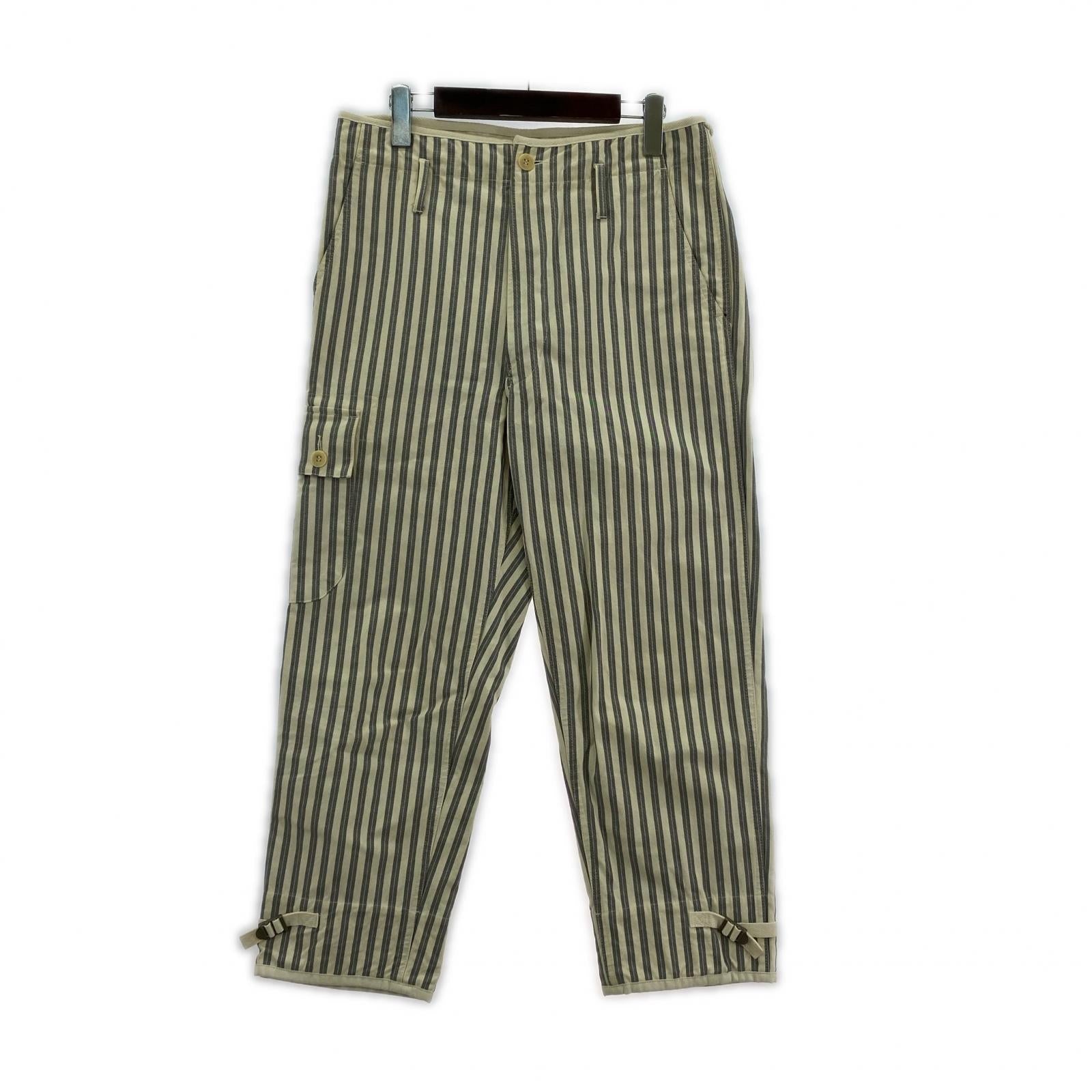その他ボトムス × HERVIER PRODUCTIONS S.A. 20SS ストライプワークパンツ ホワイト