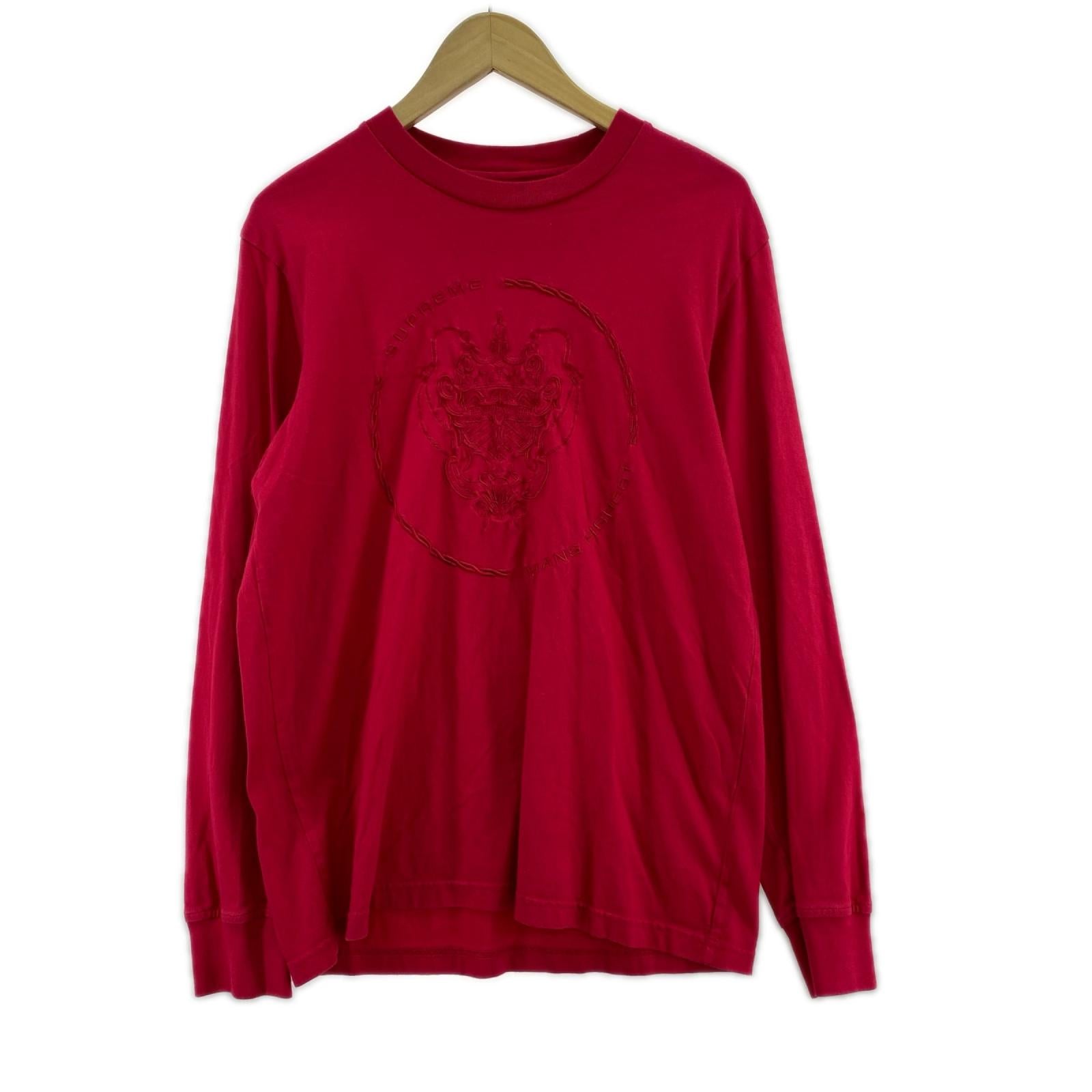 長袖Tシャツ CREST L/S TOP PINK SIZE:S S レッド