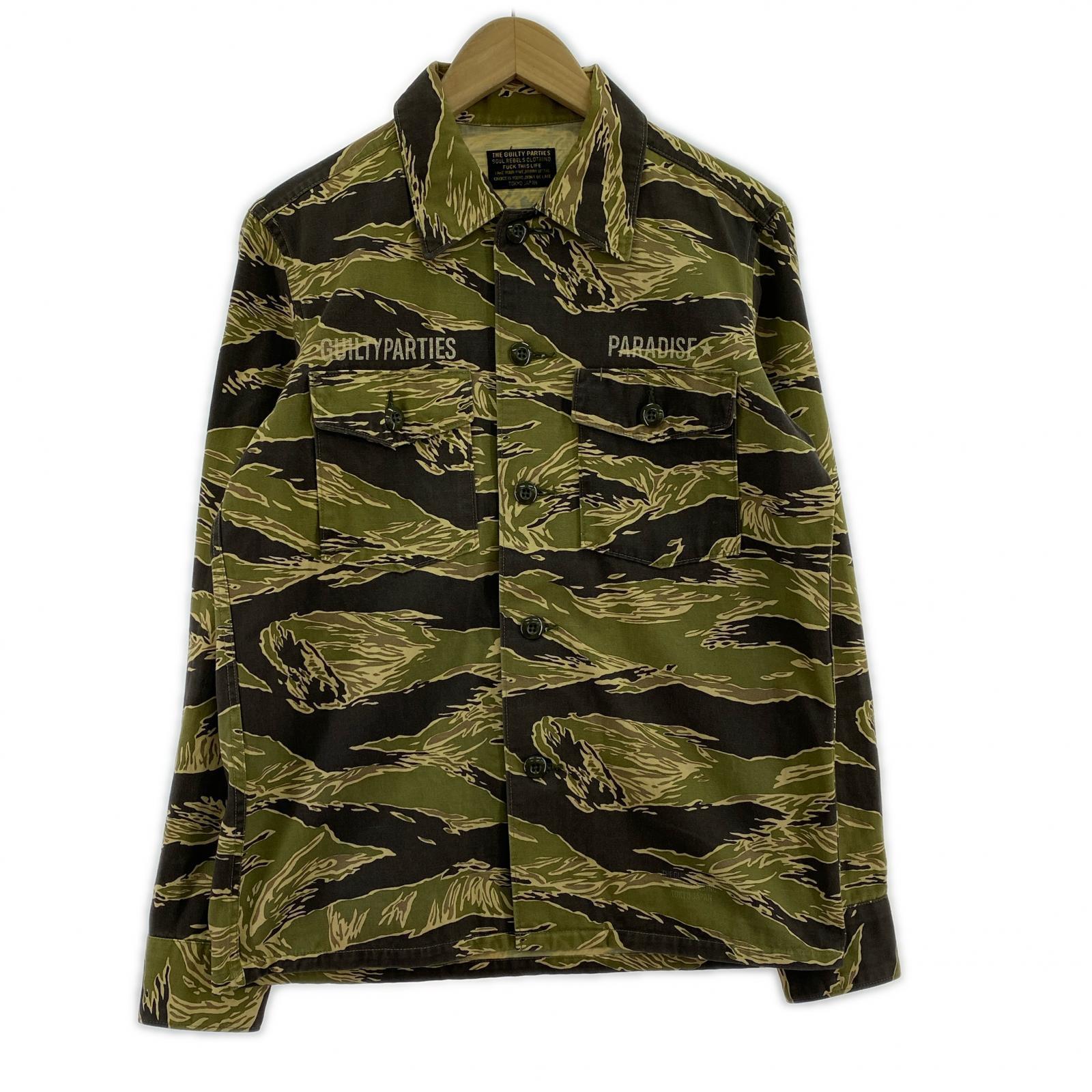 ミリタリージャケット TIGER CAMO ファティーグジャケット S カーキ