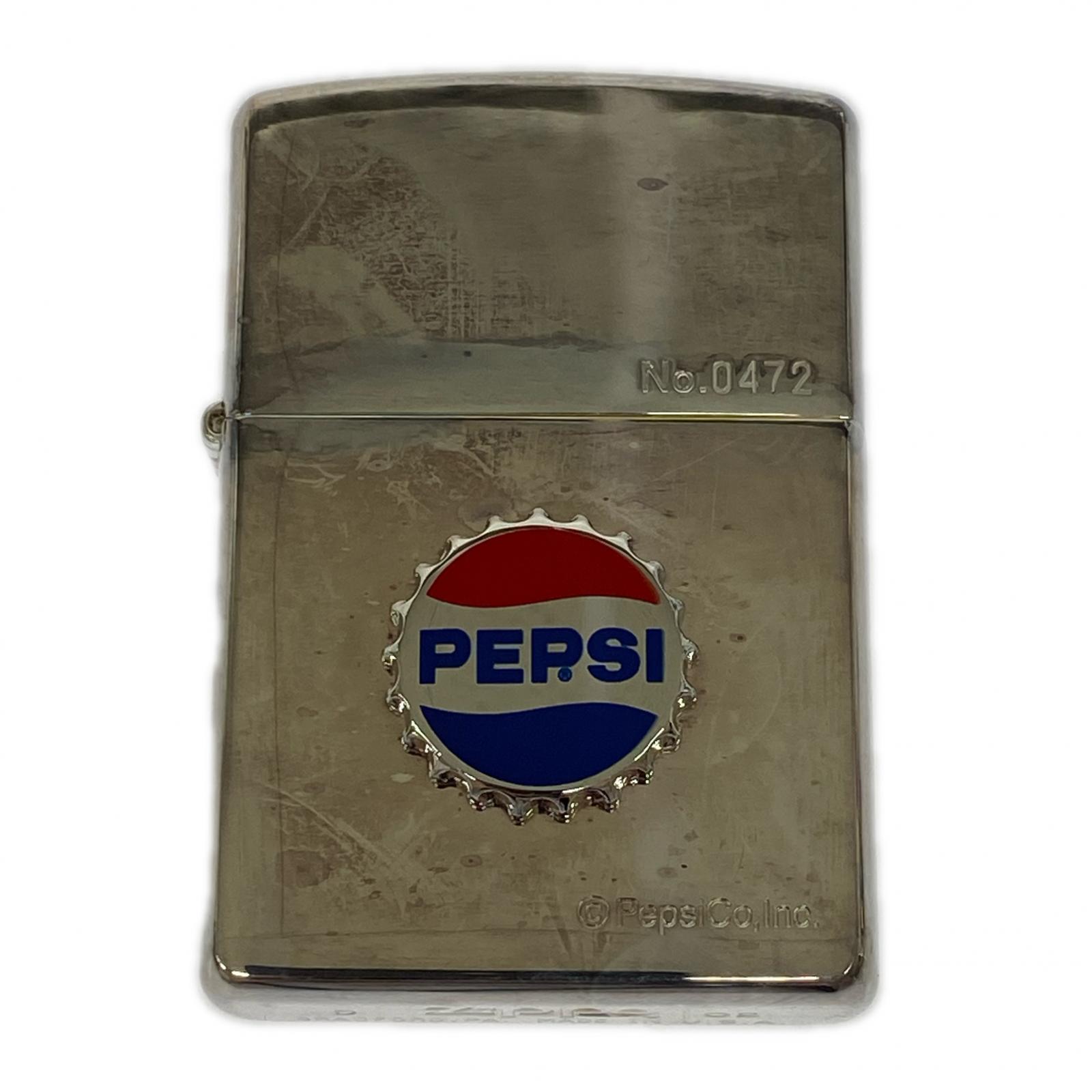 ライター PEPSI 02年製 シリアル入り シルバー