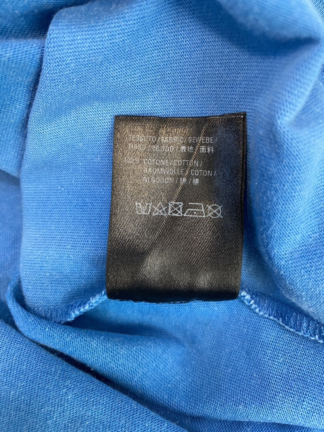 ロゴTシャツ 青 XS