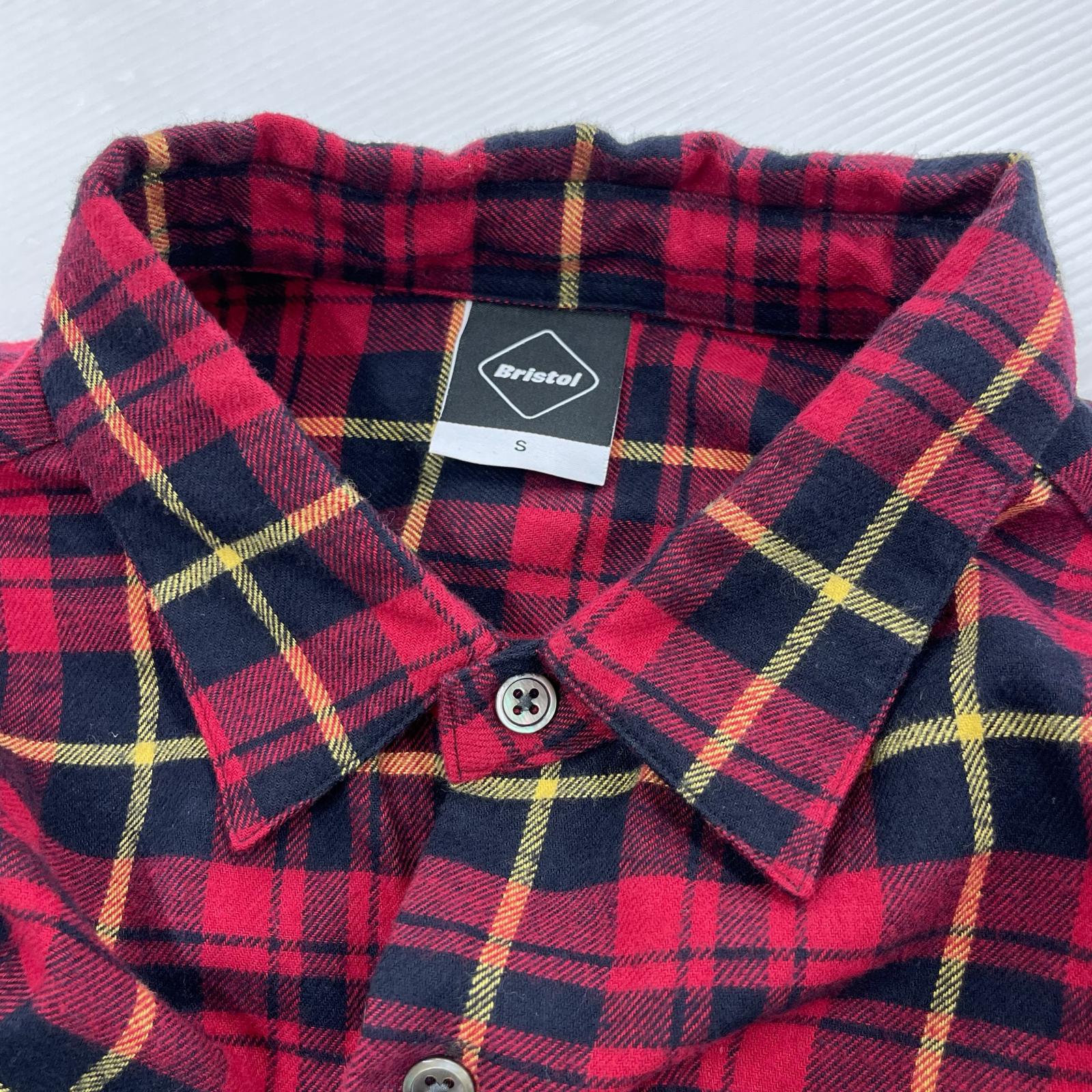 長袖シャツ F.C.R.B. 22AW BIG LOGO FLANNEL BAGGY SHIRT (S) 赤 S
