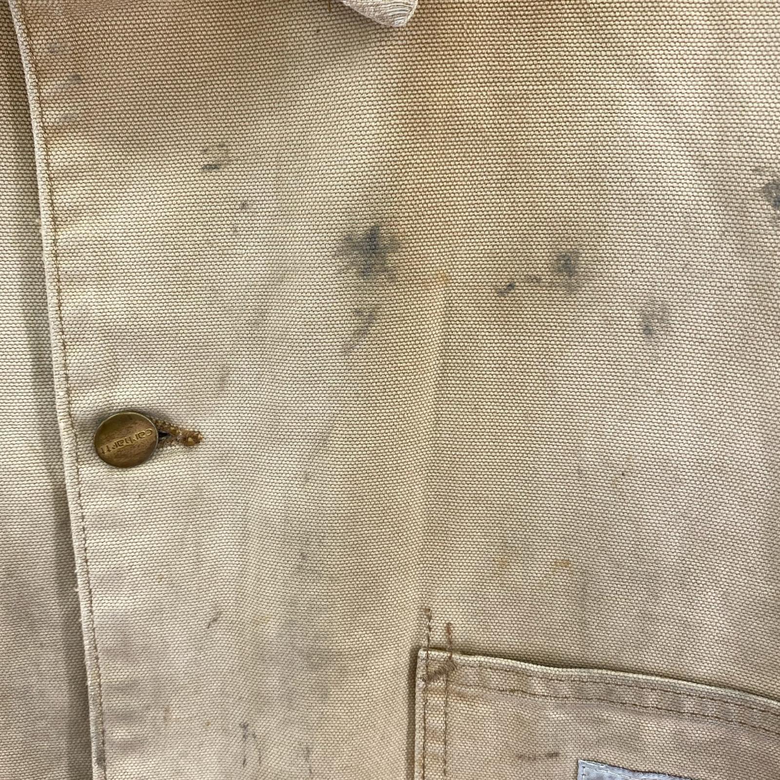 ジャケット Carhartt 70s~ 襤褸 ミシガンチョアコート XL程度 ベージュ ベージュ