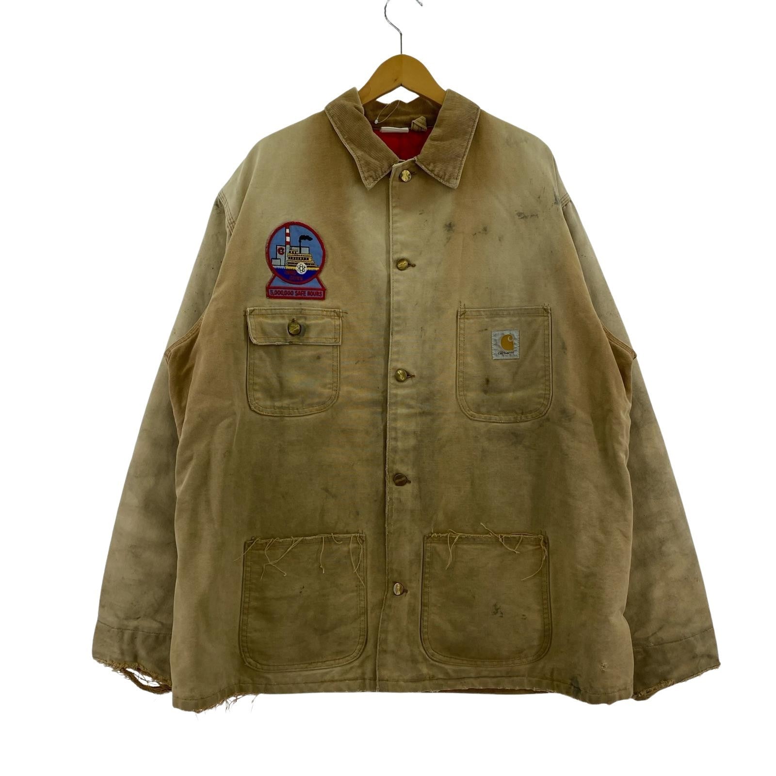 ジャケット Carhartt 70s~ 襤褸 ミシガンチョアコート XL程度 ベージュ ベージュ