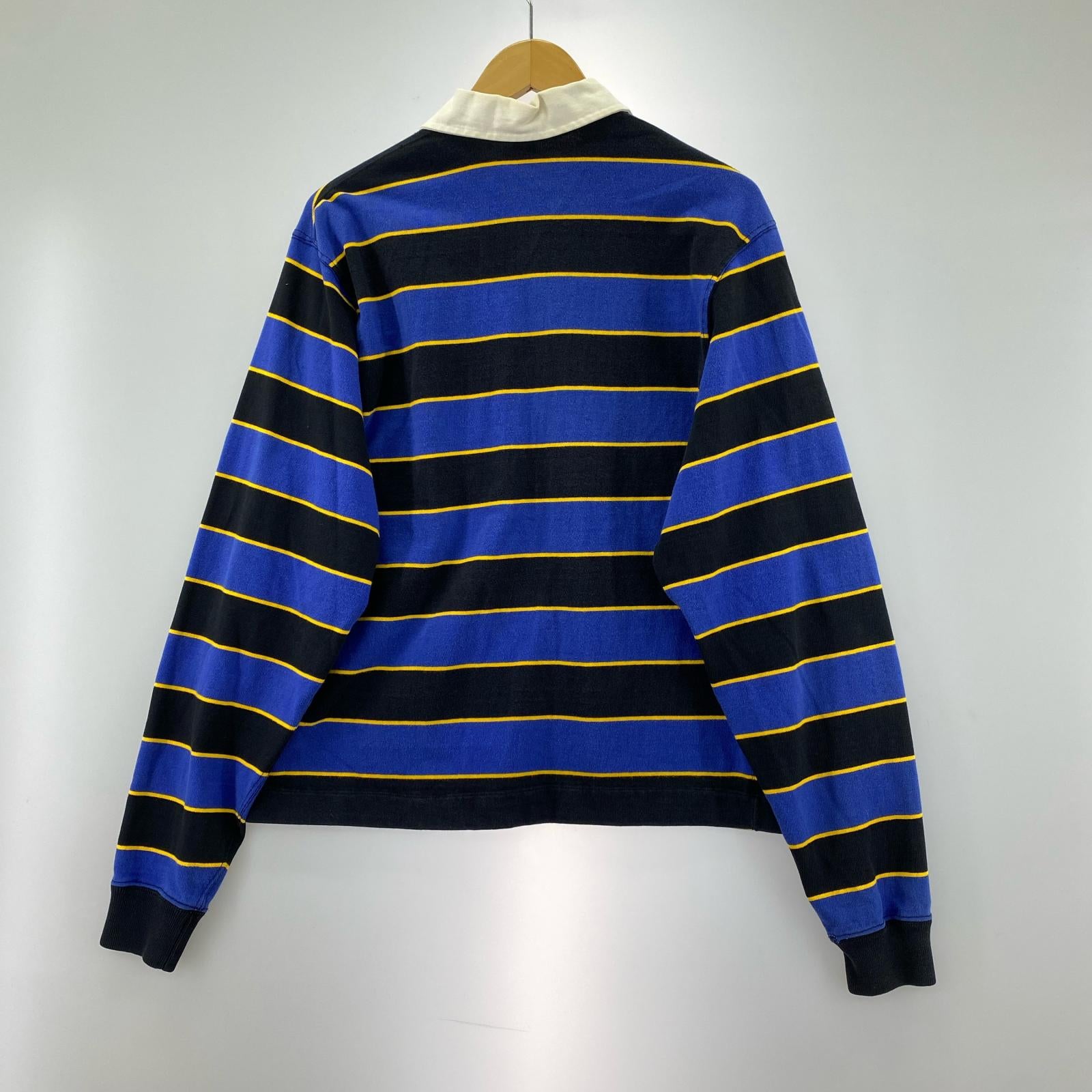 ポロシャツ 80s ラガーシャツ ライオン刺繍 ブルー（L） L